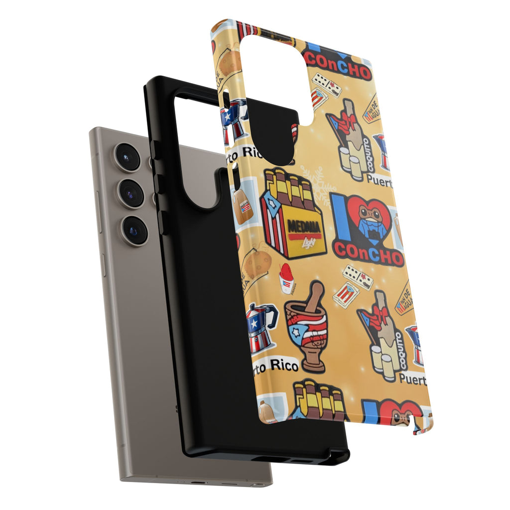 Puerto Rico Sticker Collage Tough Case  ‘I  Concho’ Pattern Phone Case