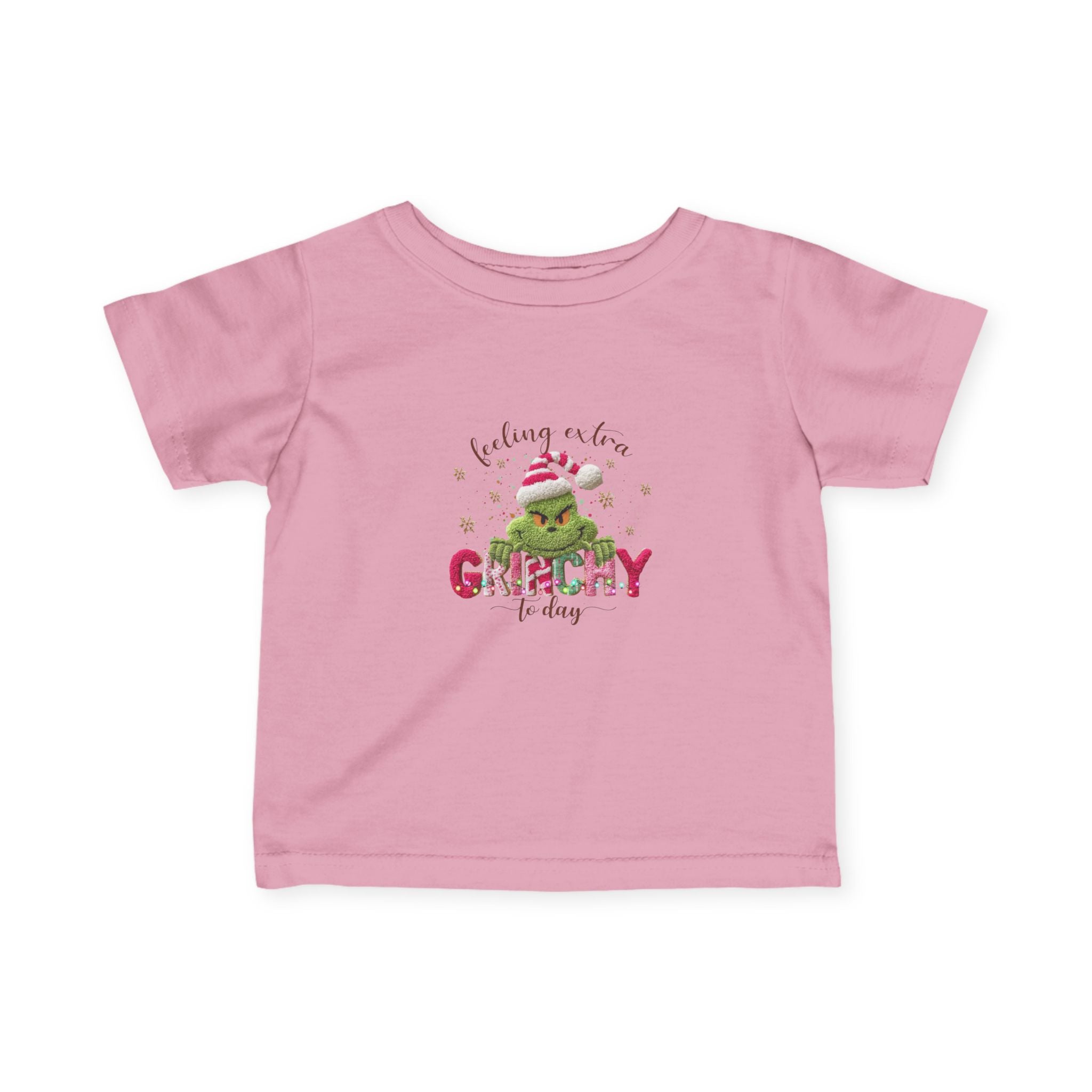 Infant Tee - "Feeling a Little Grinchy Today" Cute Baby Christmas Shirt