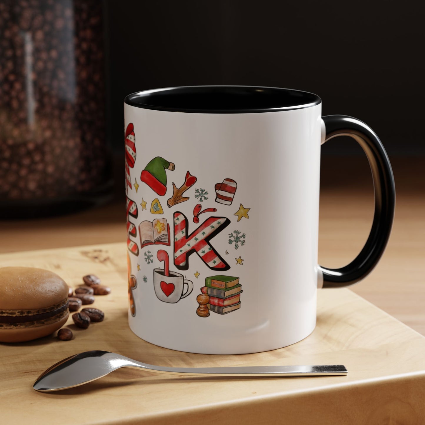 Holiday Teacher Coffee Mug 'PRE-K' Festive Gingerbread & Candy Cane Design (11/15oz) School Staff Christmas Mug Collection