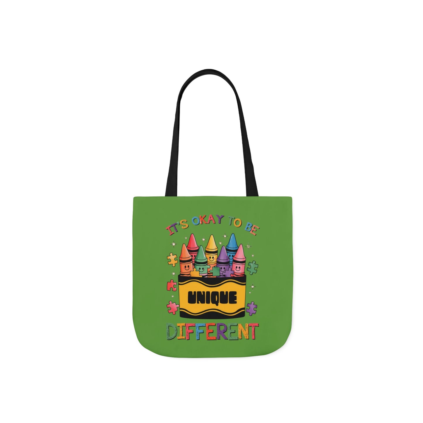 Autism Awareness & Pride Collection Unique Canvas Tote Bag with Colorful Castle Design