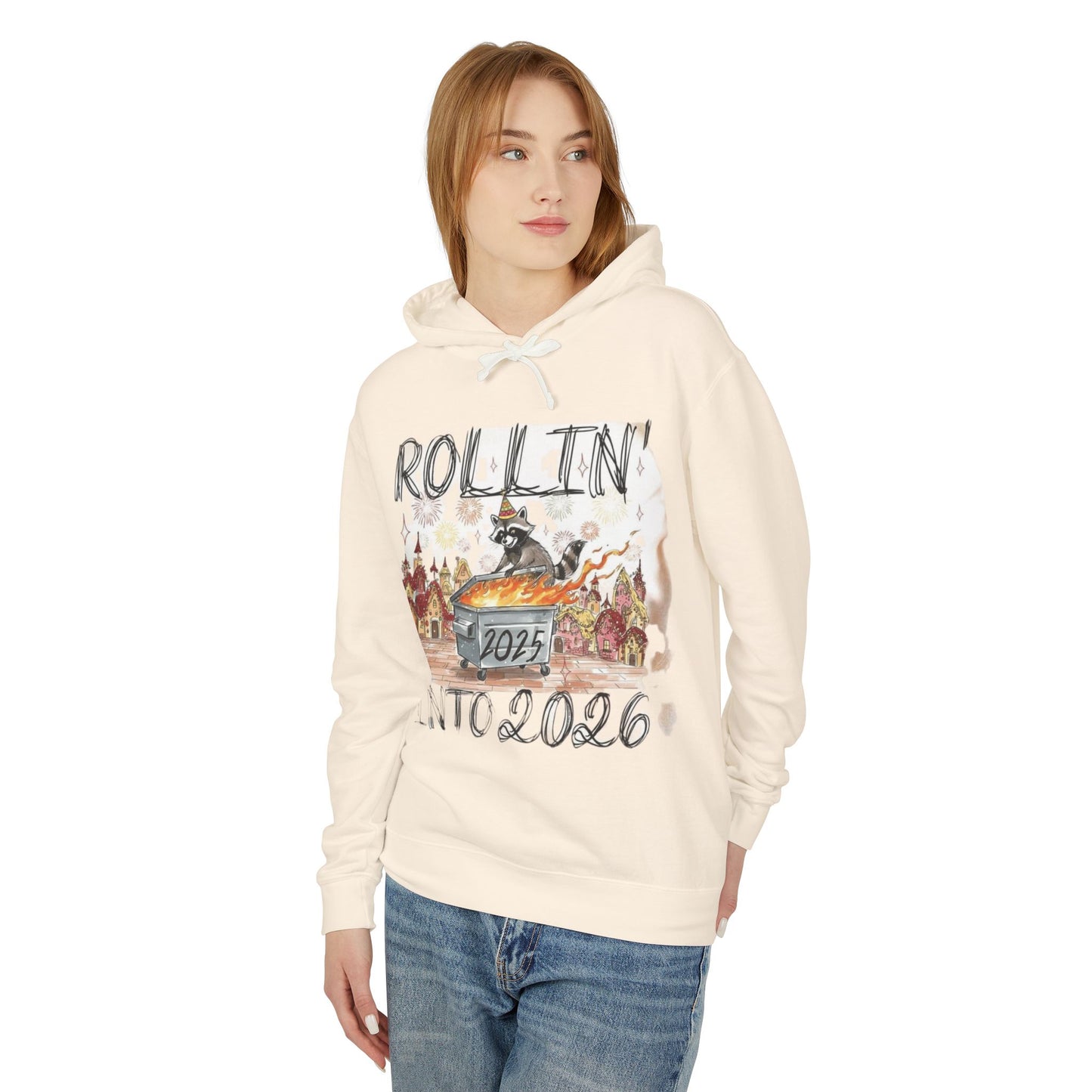 Rollin' Into 2026 Retro Winter Hooded Sweatshirt