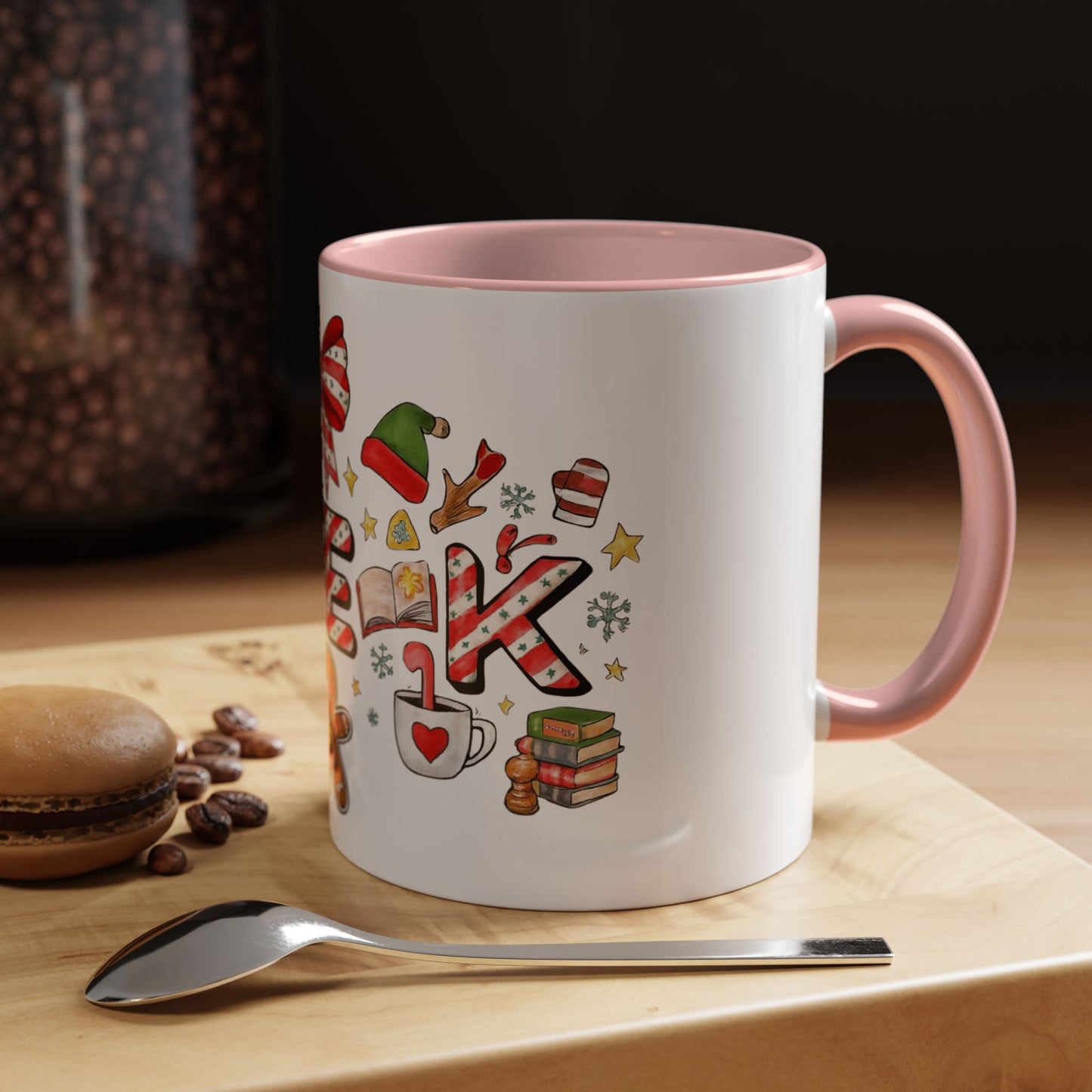 Holiday Teacher Coffee Mug 'PRE-K' Festive Gingerbread & Candy Cane Design (11/15oz) School Staff Christmas Mug Collection