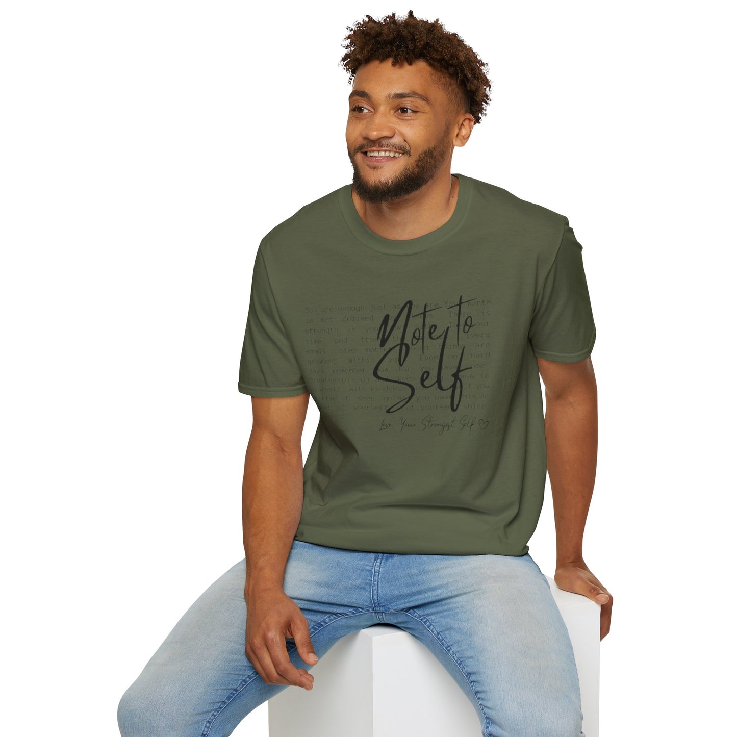 Note to Self T‑Shirt  Minimal Script Inspirational Tee
