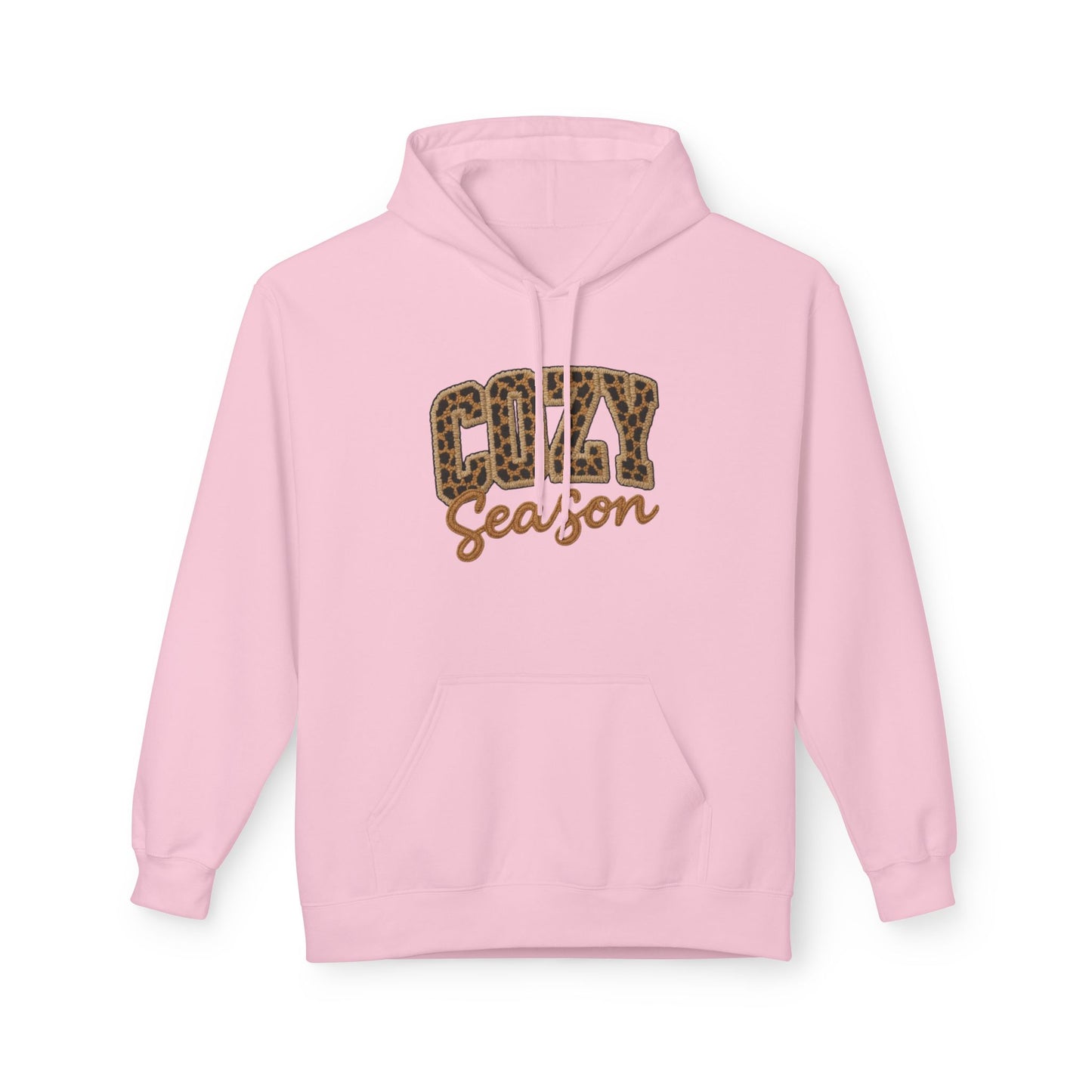 Cozy Season Leopard Hoodie — Fall Winter Graphic Pullover