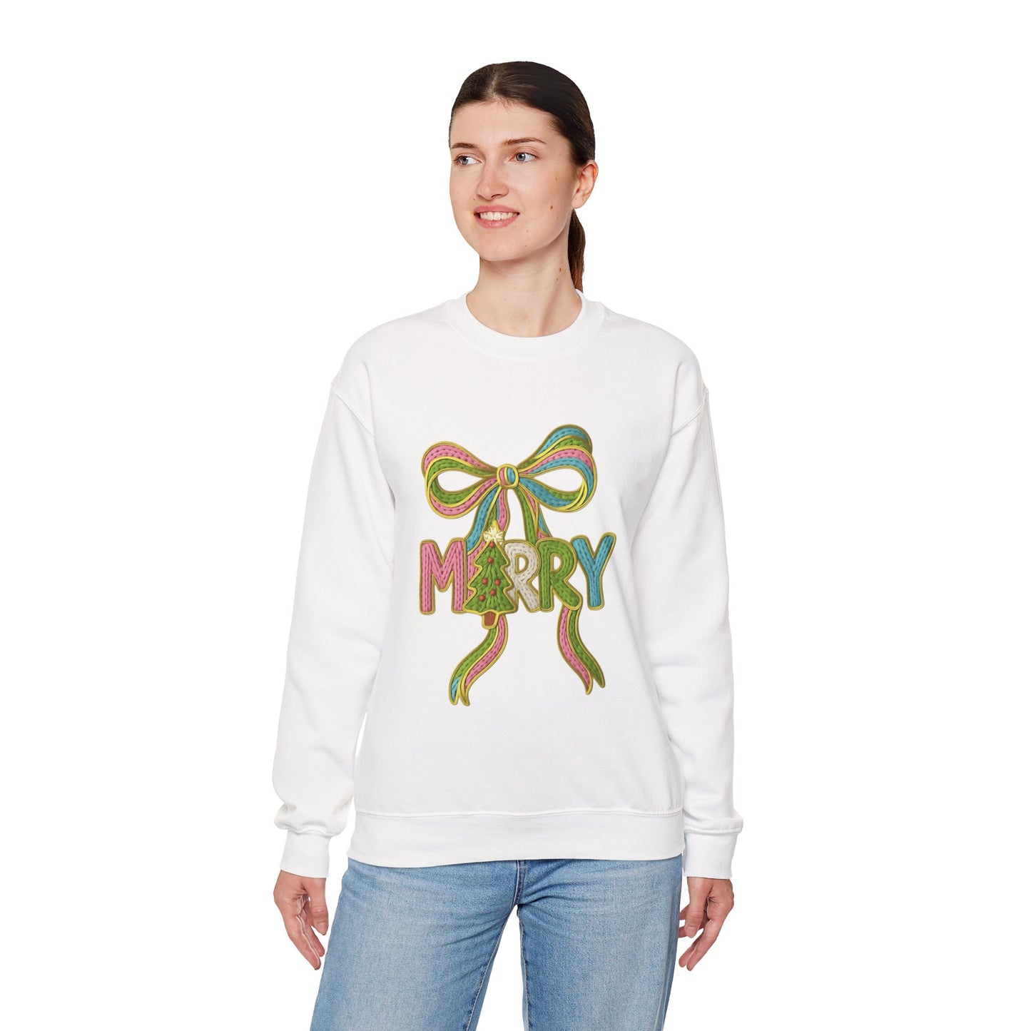Festive Holiday Designs and Quotes Candy Christmas Tree Sweatshirt — Holiday Candyland Crewneck