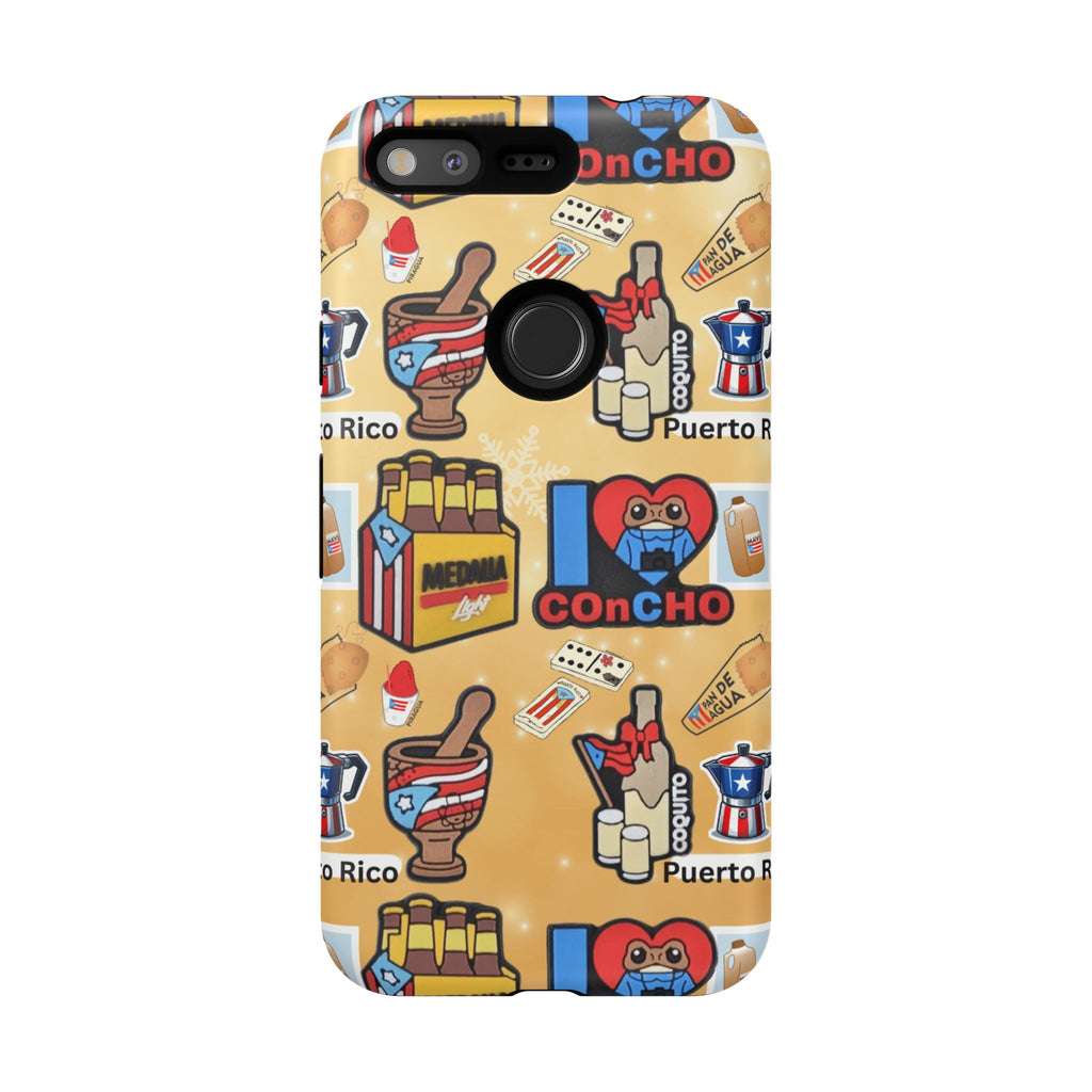 Puerto Rico Sticker Collage Tough Case  ‘I  Concho’ Pattern Phone Case