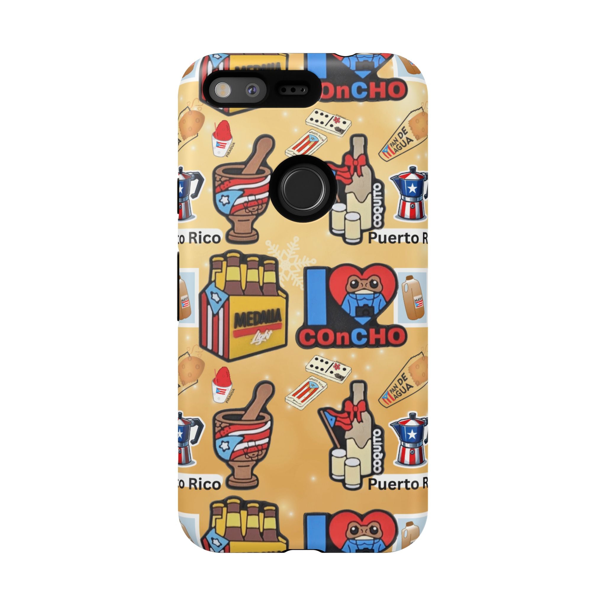 Puerto Rico Sticker Collage Tough Case  ‘I  Concho’ Pattern Phone Case