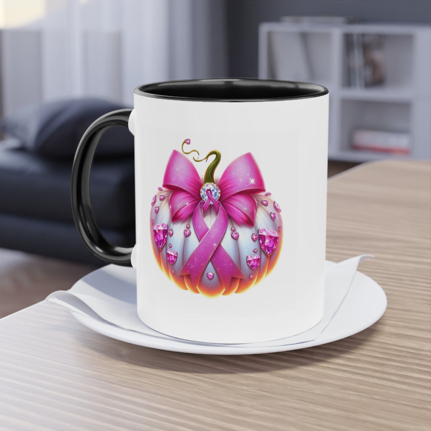 Vibrant Two-Tone Coffee Mug with Floral Design - Perfect Gift for Nature Lovers