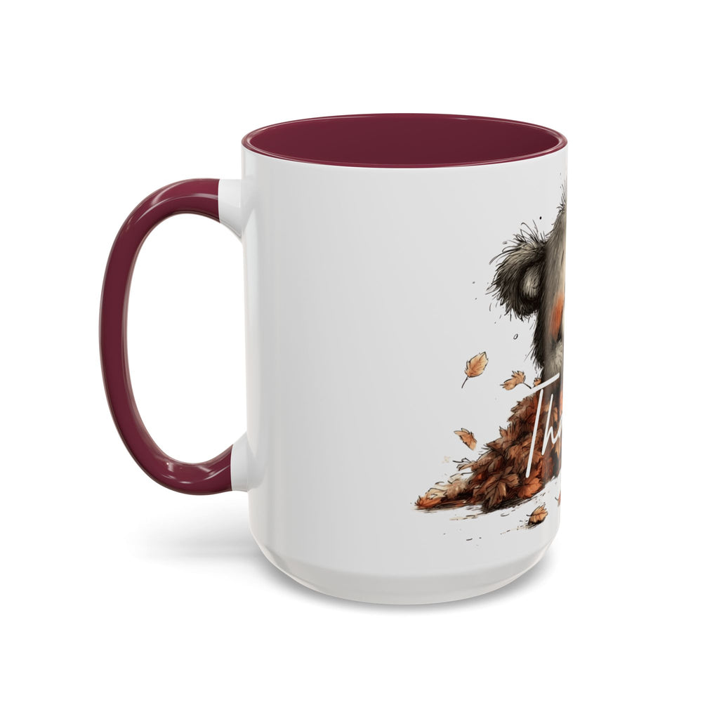 Thankful Bear Autumn Mug — Cute Fall Coffee Cup (11oz, 15oz)