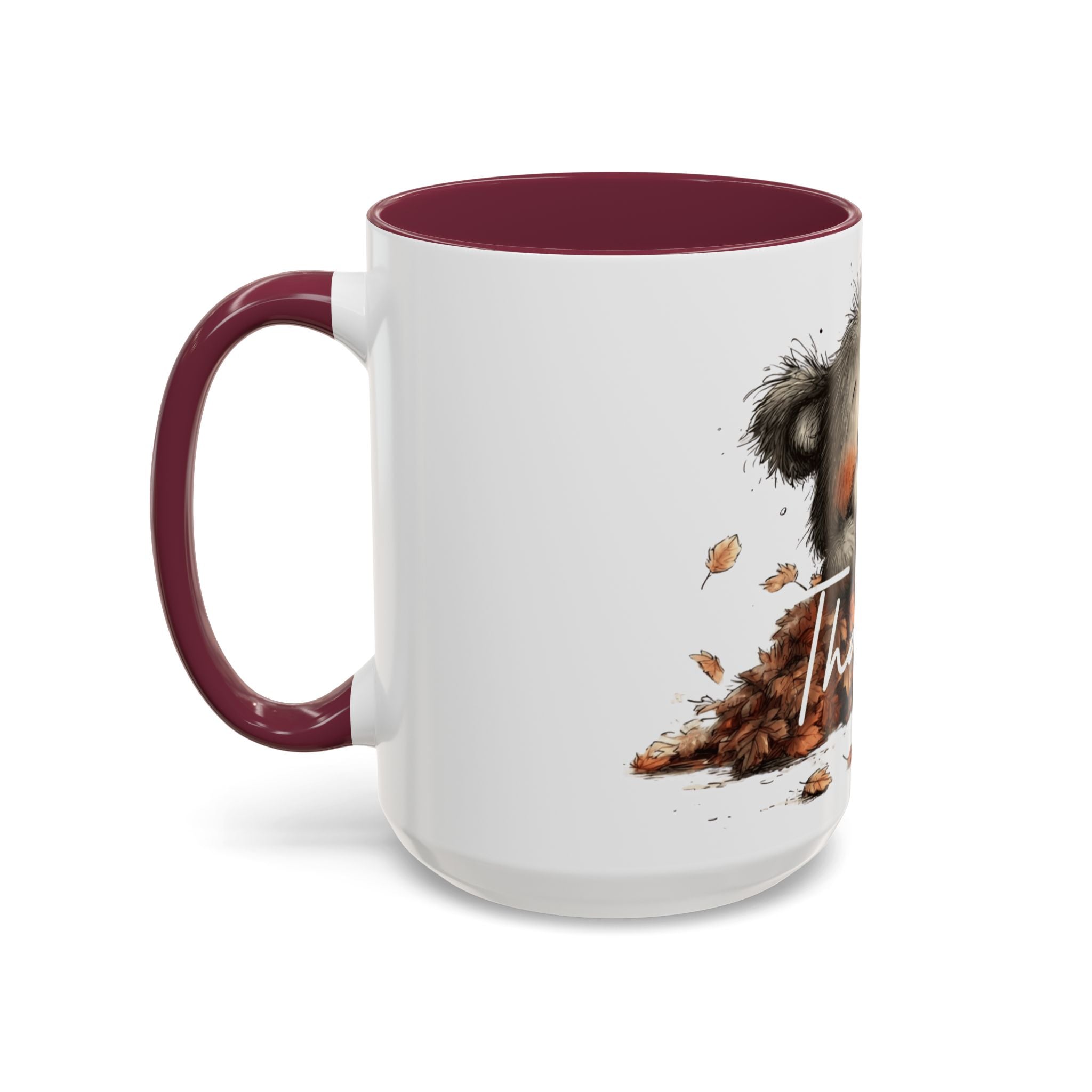 Thankful Bear Autumn Mug — Cute Fall Coffee Cup (11oz, 15oz)