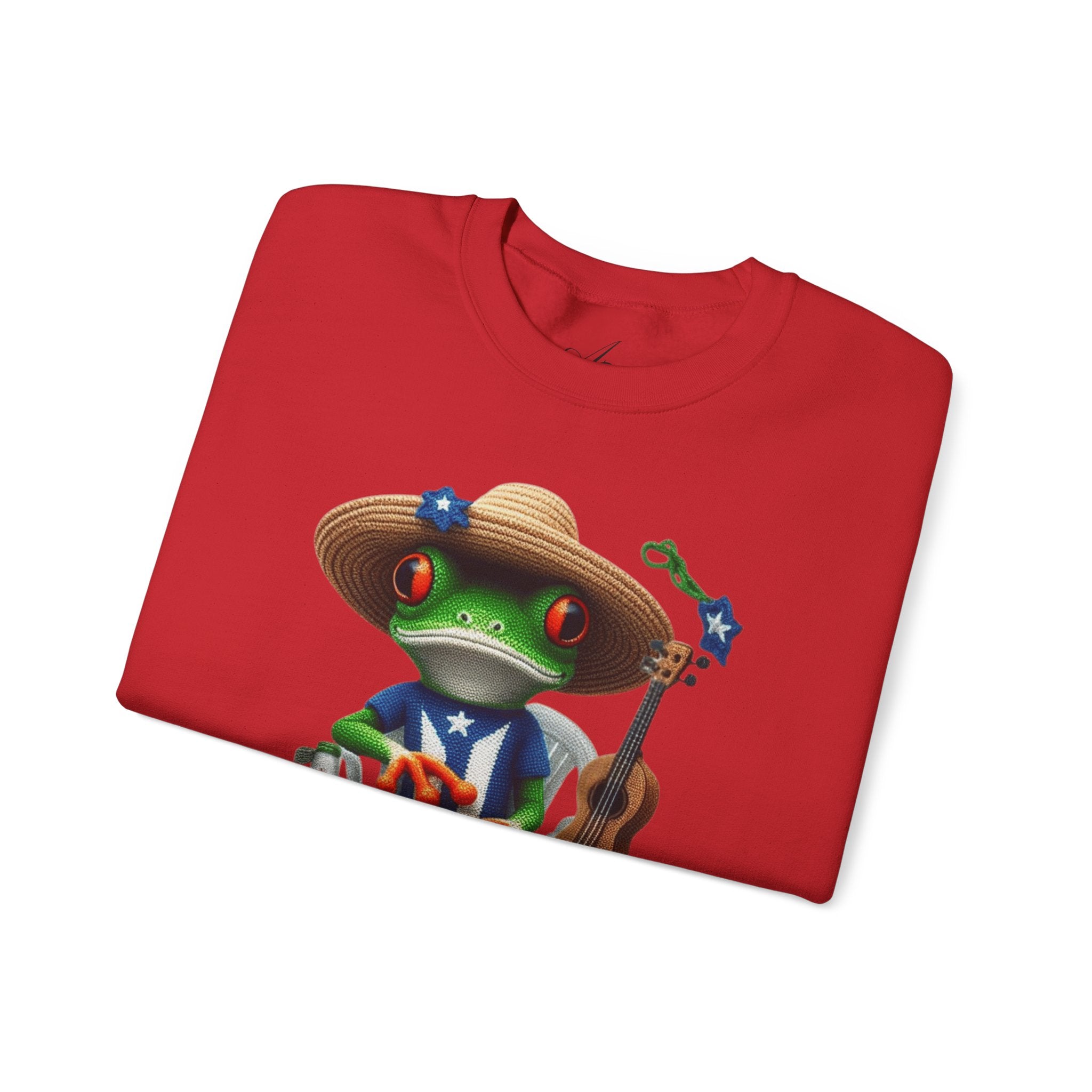 Frog Coqui Crewneck Sweatshirt – Coquito y Medalla Puerto Rican Vibes