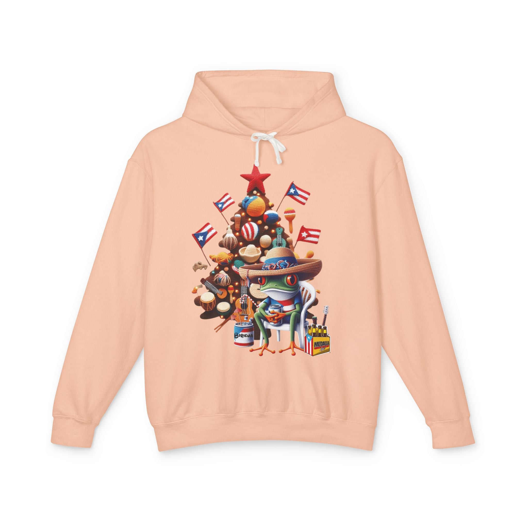 Puerto Rico Navidades Holiday Fiesta Hoodie — Puerto Rican Christmas Tree Graphic Sweatshirt