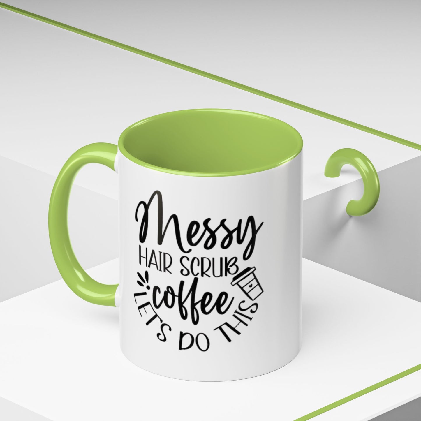 Messy Hair Coffee Mug  Fun & Quirky Gift for Coffee Lovers Motivational Coffee Cup  Positive Morning Gift