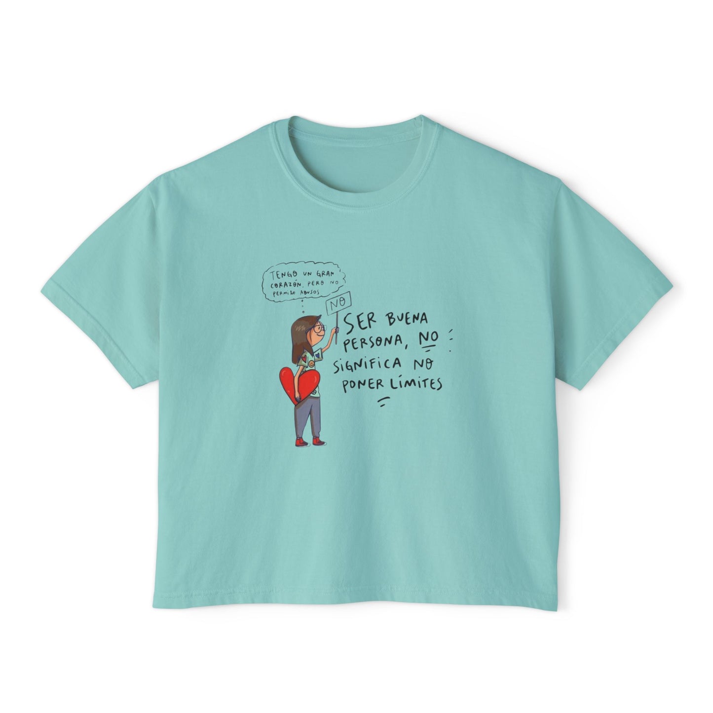 Let your outfit reflect your inner peace. Heartfelt Inspirational Women's Boxy Tee, Casual T-Shirt, Gift for Her, Empowering Top, Everyday Wear, Self-Love Vibes