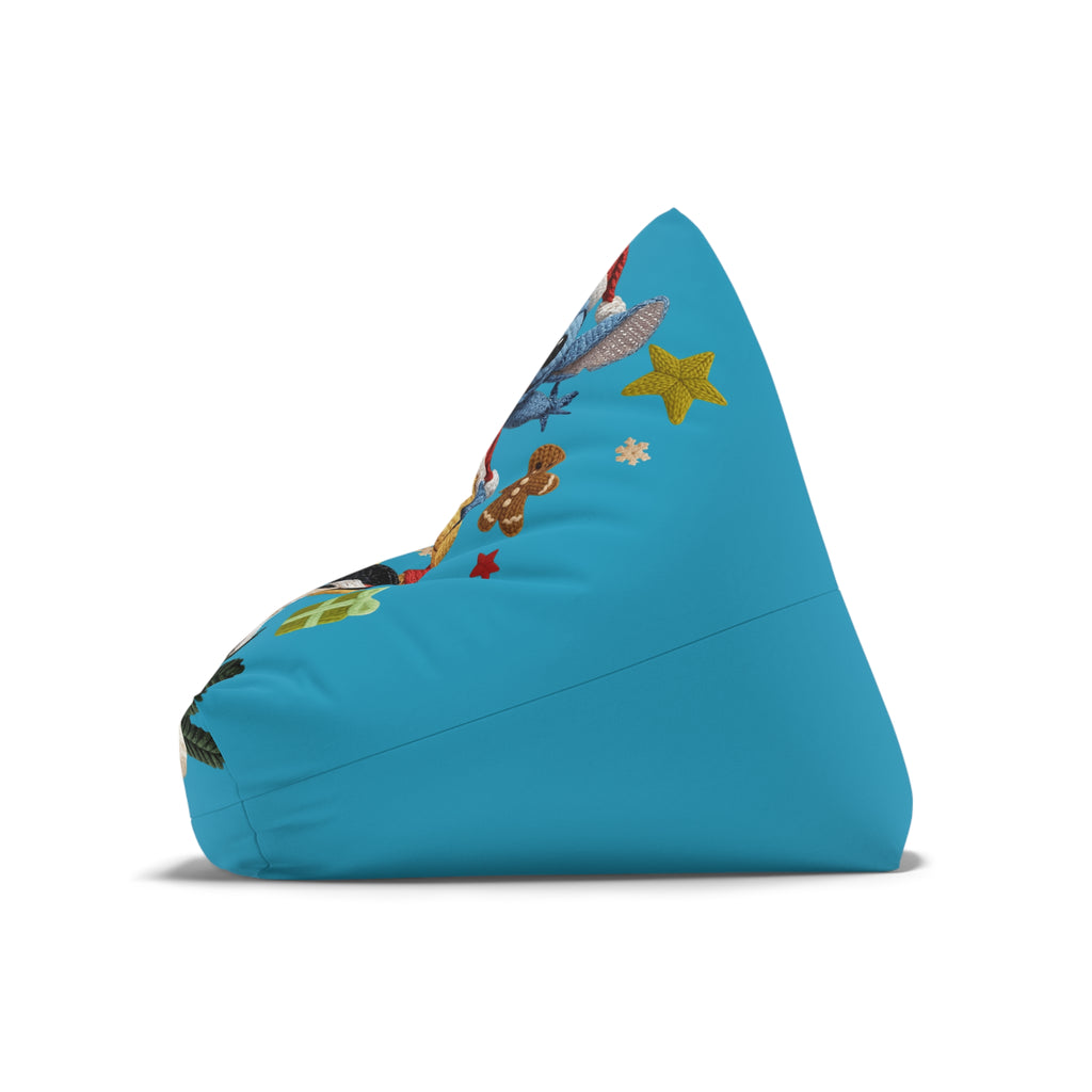 Bean Bag Cover — Festive Disney Holiday Stitch & Winnie the Pooh Design