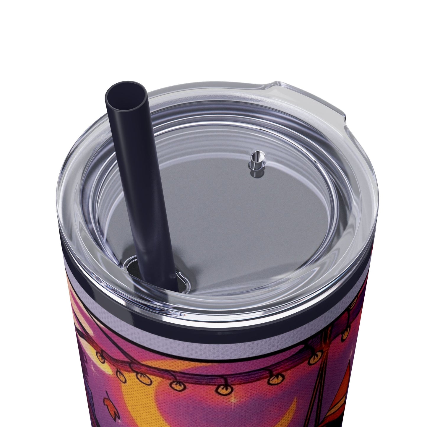 🎁 Spooky season gifts Enchanting Libra Skinny Tumbler with Straw | 20oz | Perfect for Halloween, Witchy Vibes, Astrology Lovers, Gift Idea, Custom Beverage Holder