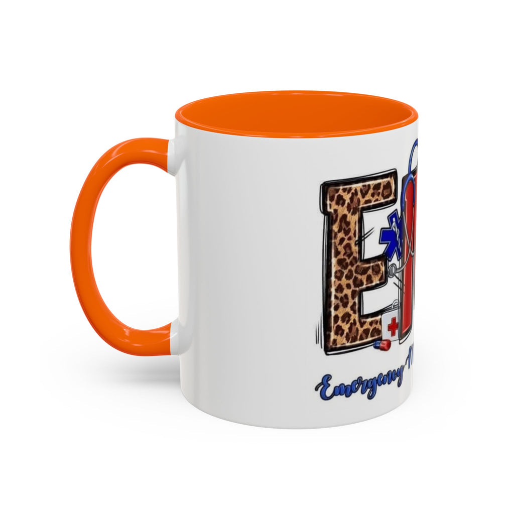 EMT Coffee Mug — Emergency Medical Technician Ambulance Stethoscope Design (11/15oz) Medical Christmas Mug