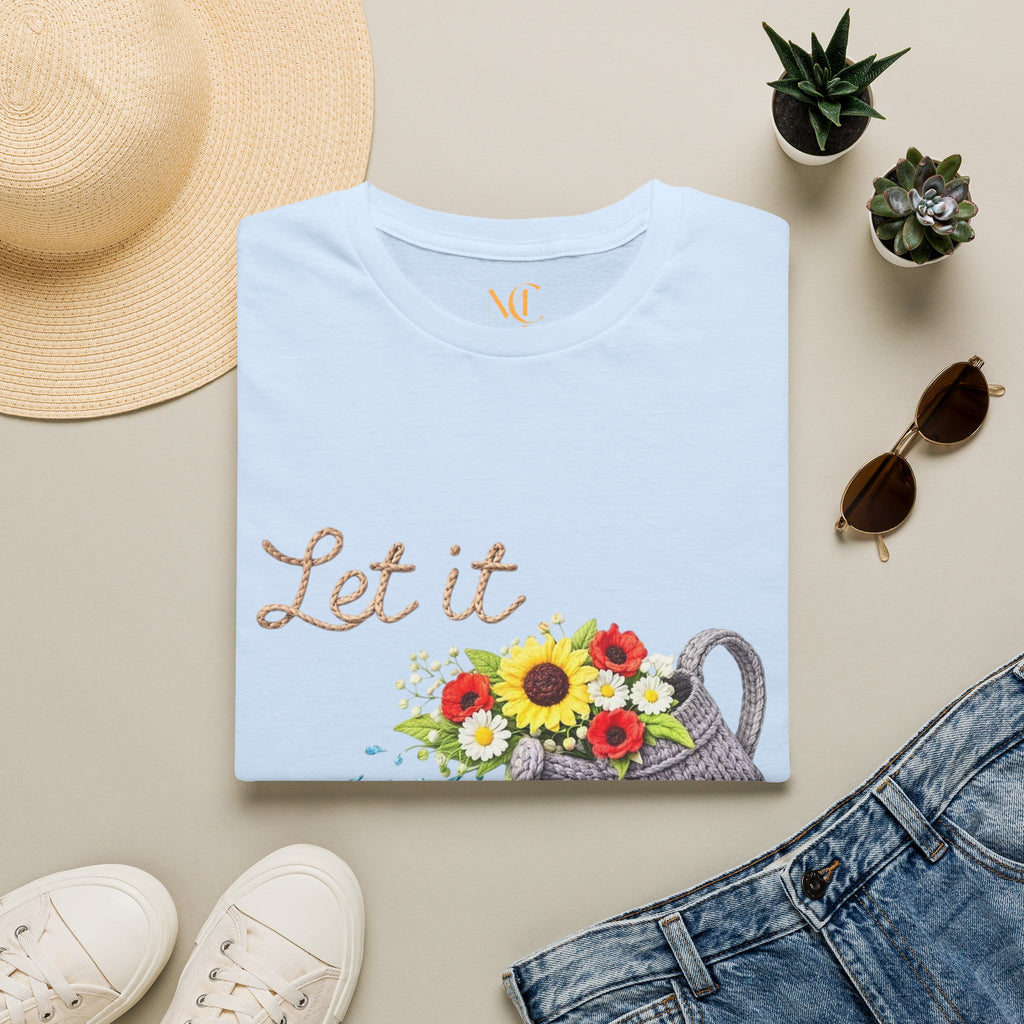 Let It Grow T-Shirt — Floral Watering Can Garden Tee