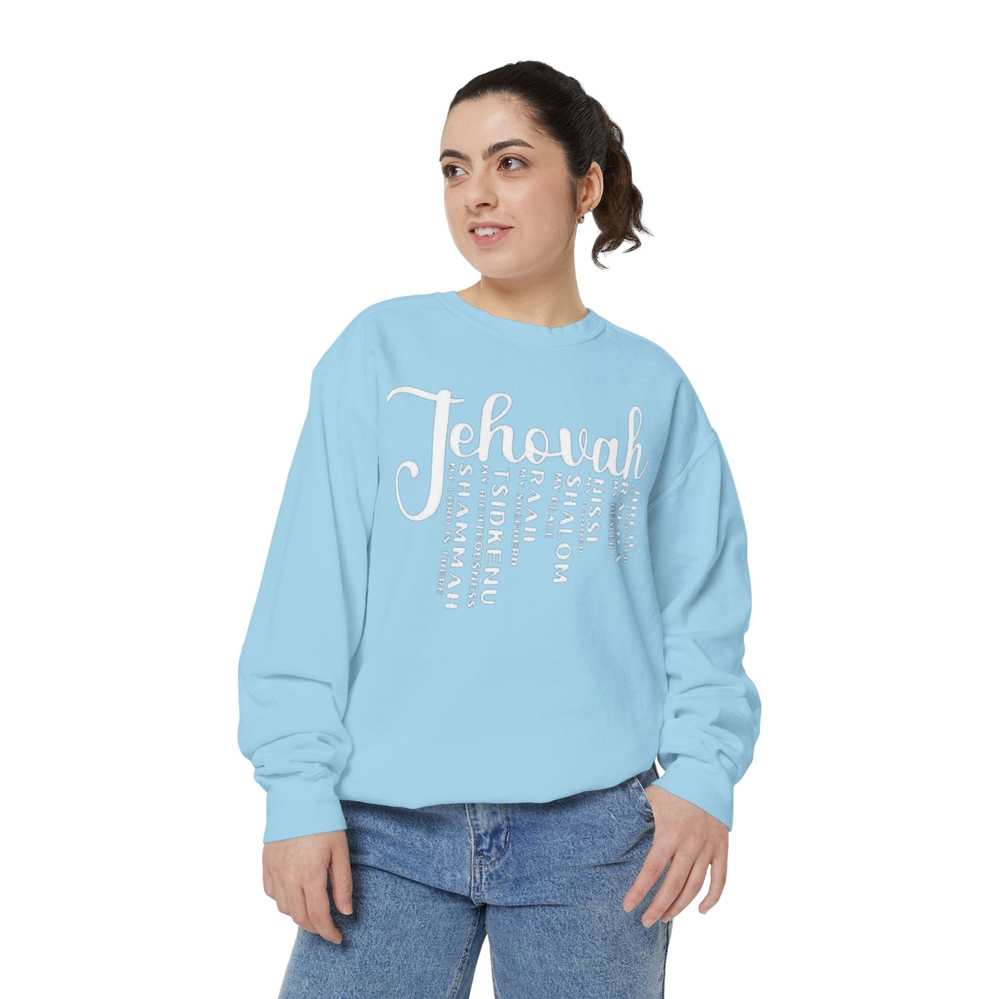 Jehovah Names Sweatshirt  Christian Faith Scriptural Names Pullover