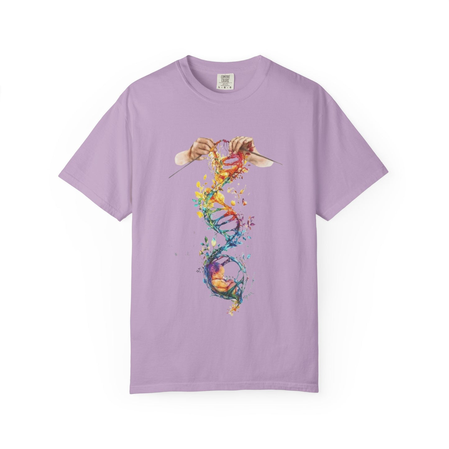 👚 Soft. Stylish. Mom-approved. Order now and gift her something she'll actually wear! Colorful DNA Art Unisex T-shirt, Science Tee, Creative Garment, Gift for Scientists,