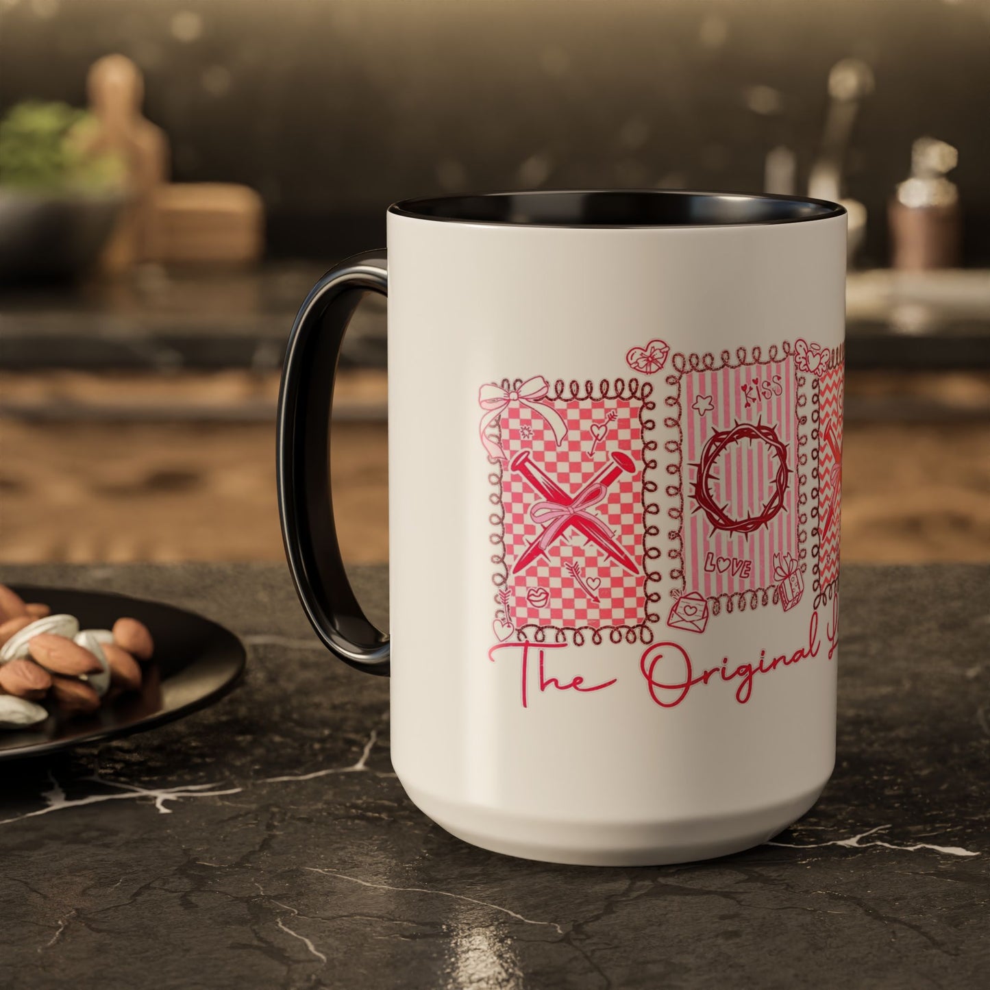 Love Letters XOXO Ceramic Mug — Colorful 11oz & 15oz Coffee Cup