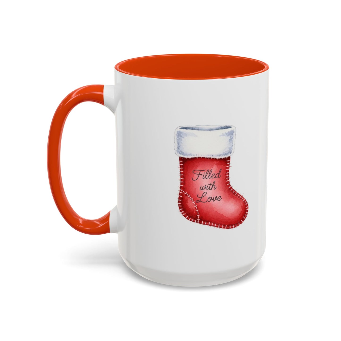 Holiday Mugs Christmas Gift Ideas Hot Cocoa & Coffee Cup Designs Filled with Love - Colorful 11oz & 15oz