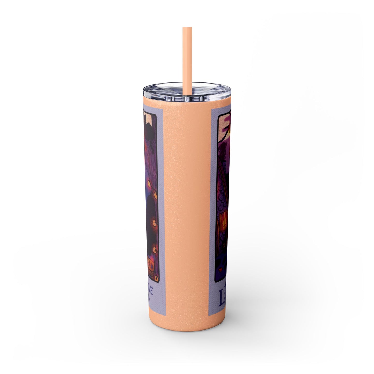 🎁 Spooky season gifts Enchanting Libra Skinny Tumbler with Straw | 20oz | Perfect for Halloween, Witchy Vibes, Astrology Lovers, Gift Idea, Custom Beverage Holder