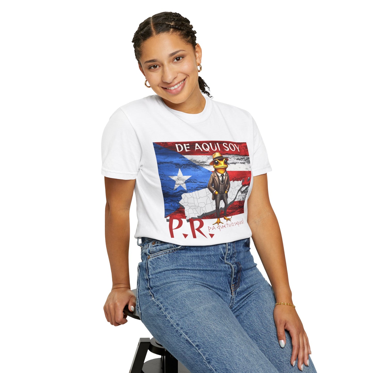 Puerto Rican Pride T-Shirt, Fun Casual Wear, Unisex Garment-Dyed Tee, Perfect for Celebrations, Cultural Identity Shirt