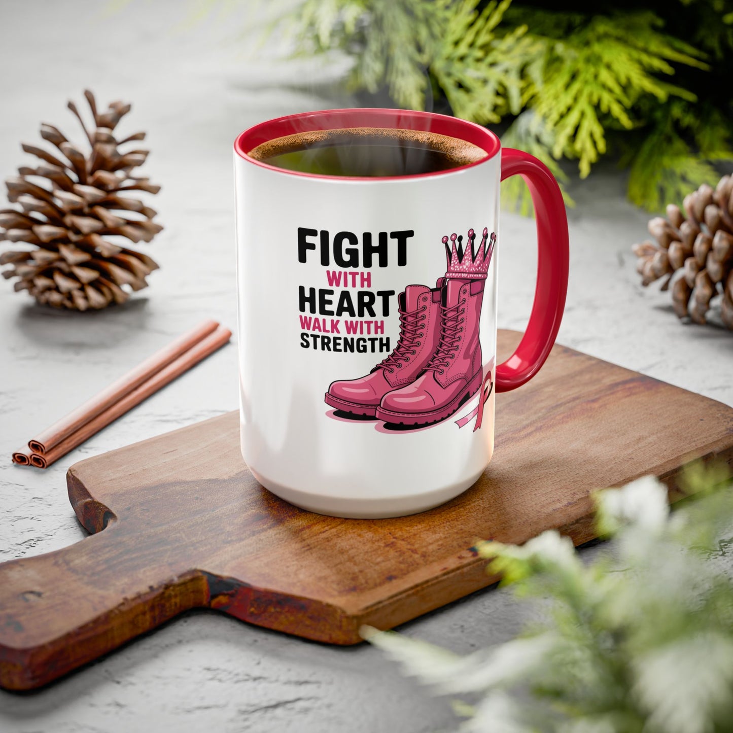 You Beat It! Cancer Survivor Mug | Motivational Gift for Her or Him | Warrior Mug