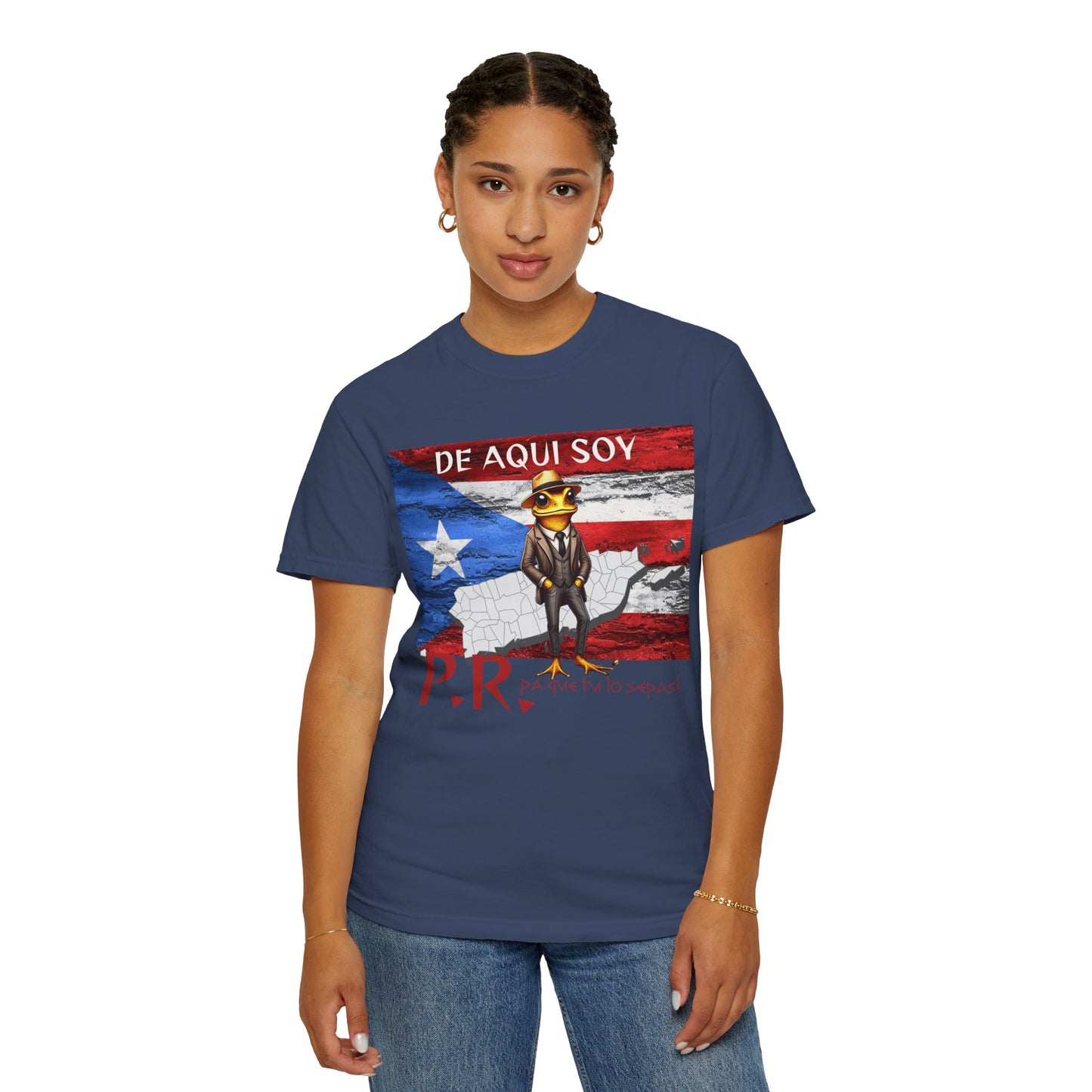 Puerto Rican Pride T-Shirt, Fun Casual Wear, Unisex Garment-Dyed Tee, Perfect for Celebrations, Cultural Identity Shirt