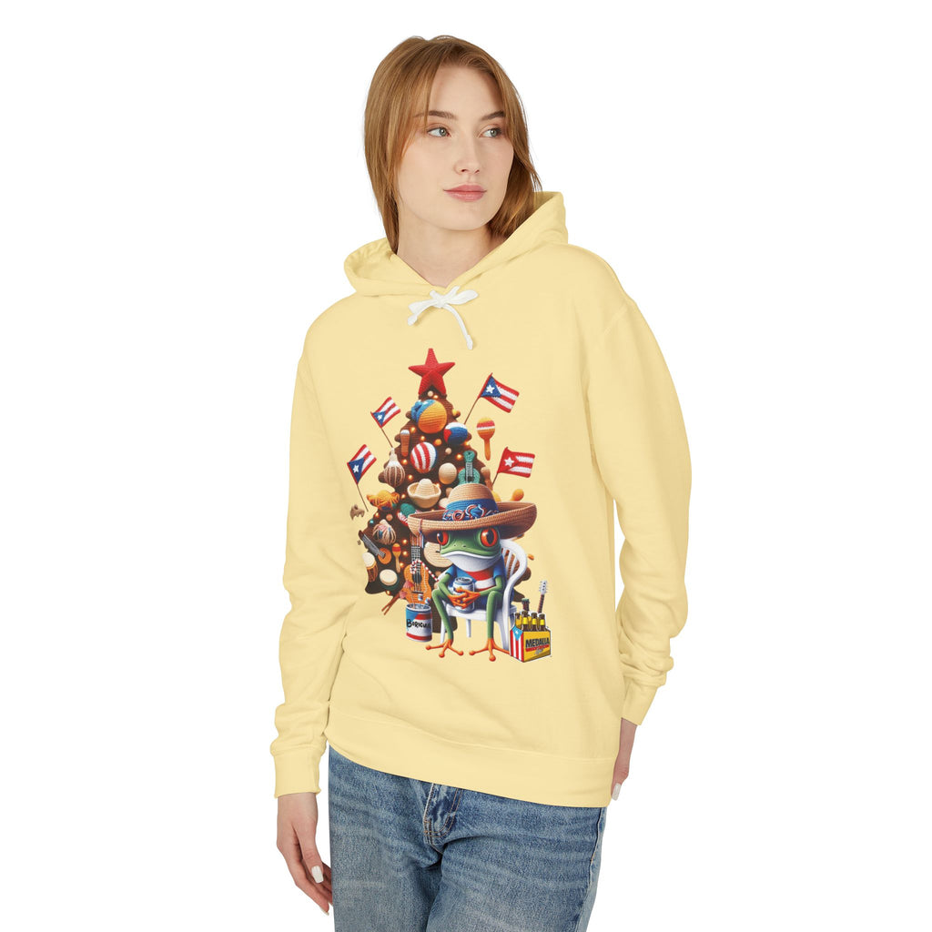 Puerto Rico Navidades Holiday Fiesta Hoodie — Puerto Rican Christmas Tree Graphic Sweatshirt