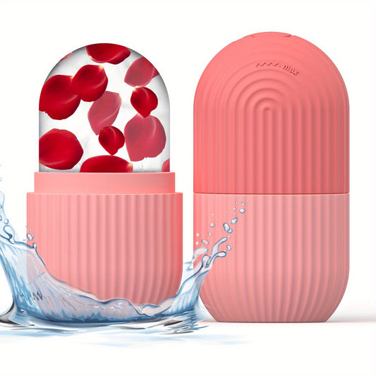 1pc Silicone Ice Roller for Face - Battery-Free Skincare Tool with Ergonomic Handle, Fragrance-Free & Alcohol-Free Design for Puffiness & Redness Relief, Hydrating Facial Massage to Improve Circulation & Glow - Daily Skincare