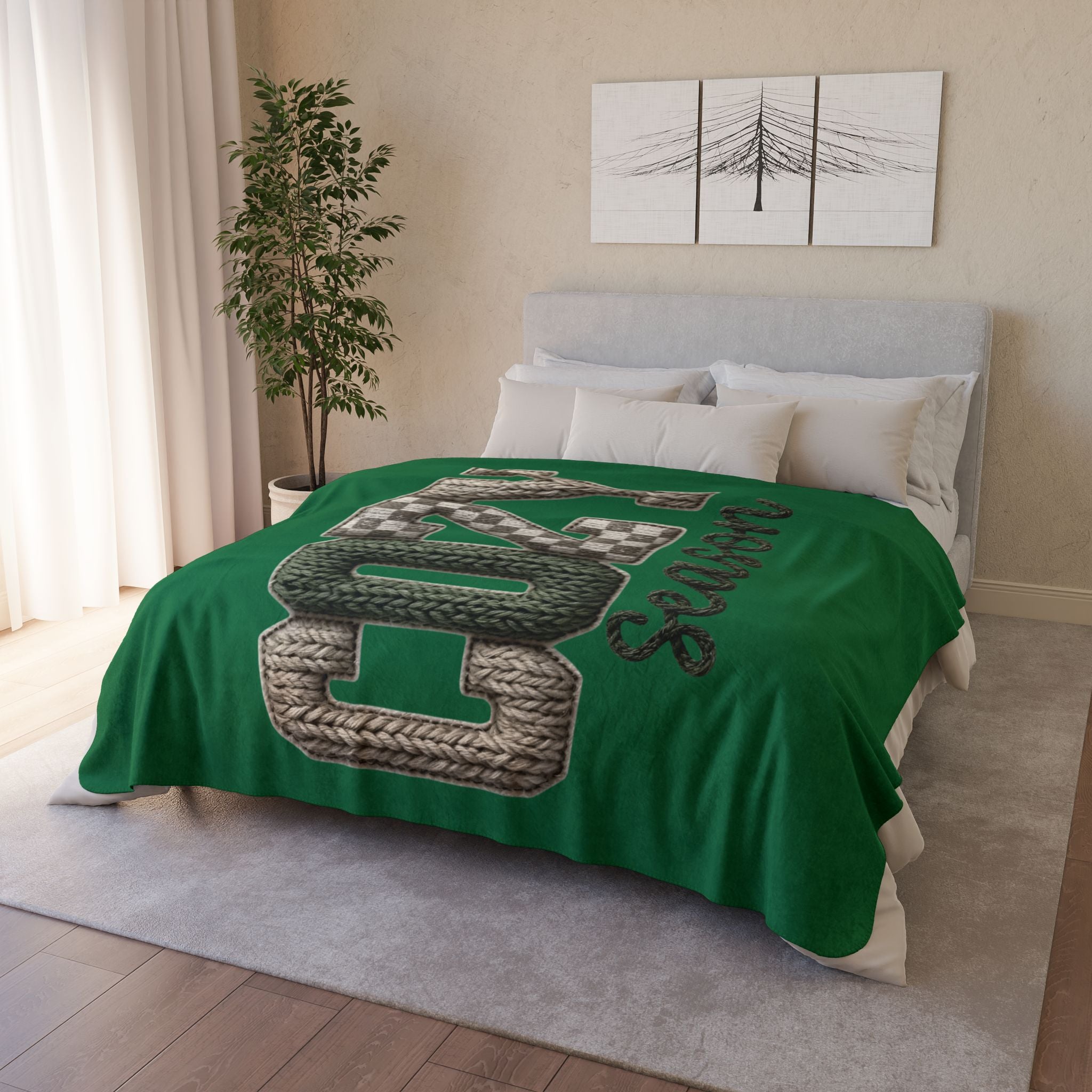 Holiday Christmas Blanket Cozy Season Fleece Sherpa Blanket