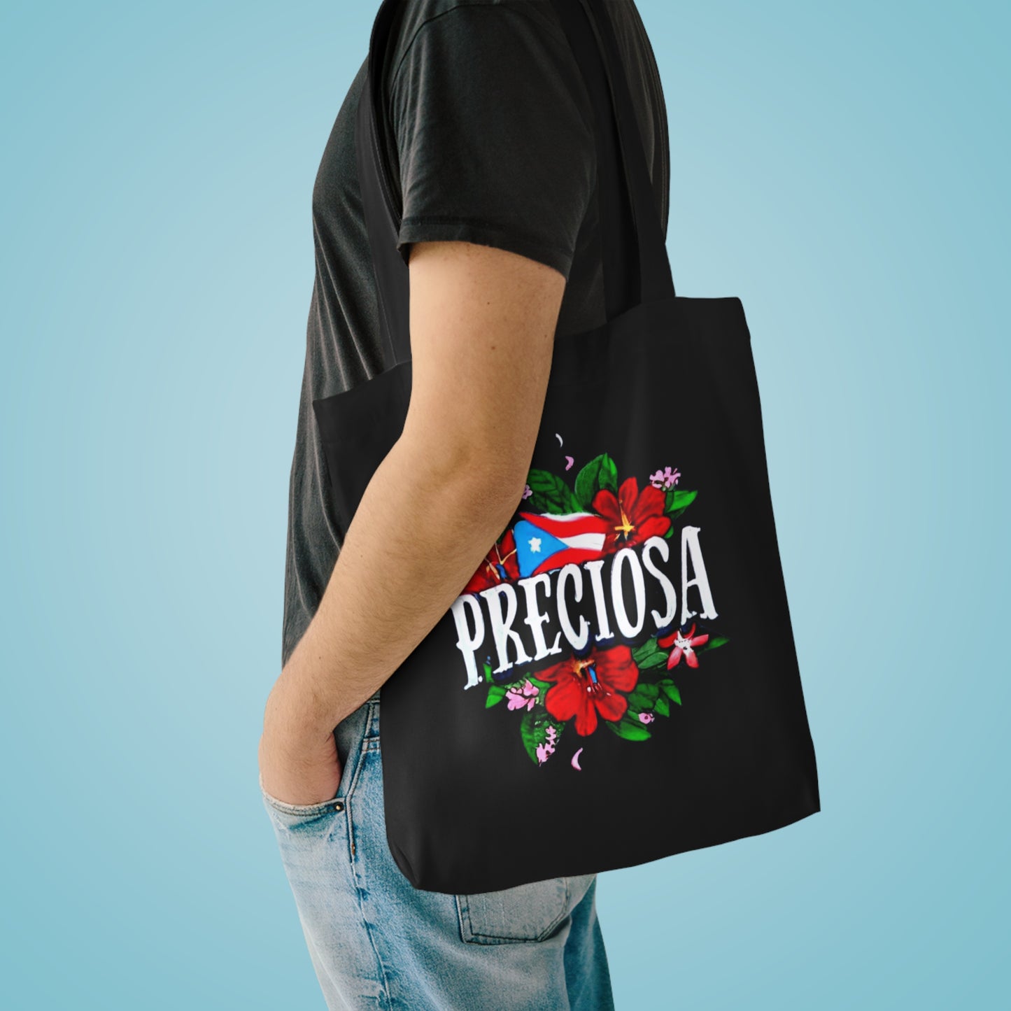 Proud Puerto Rican Cotton Tote Bag | Eco-Friendly Shopping Bag, Festival Accessory, Gifts for Her, Beach Bag, Summer Essentials