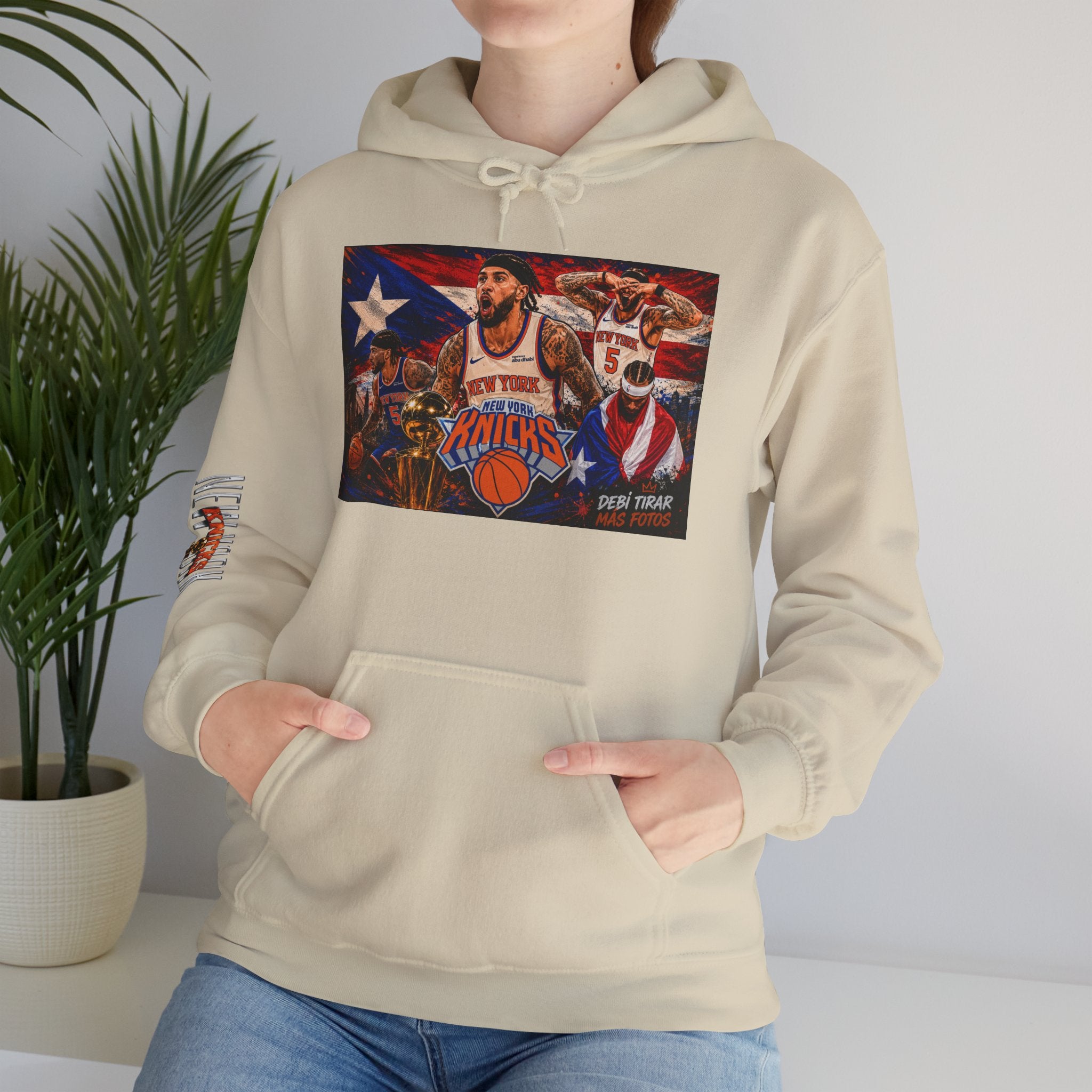 NY-K Retro Player Collage Hoodie — Basketball Fan Sweatshirt
