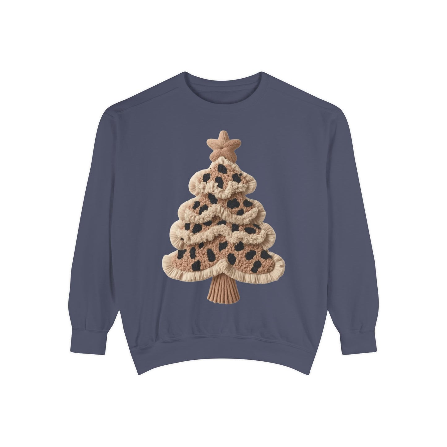 Leopard Knit Christmas Tree Sweatshirt unique festive designs and joyful