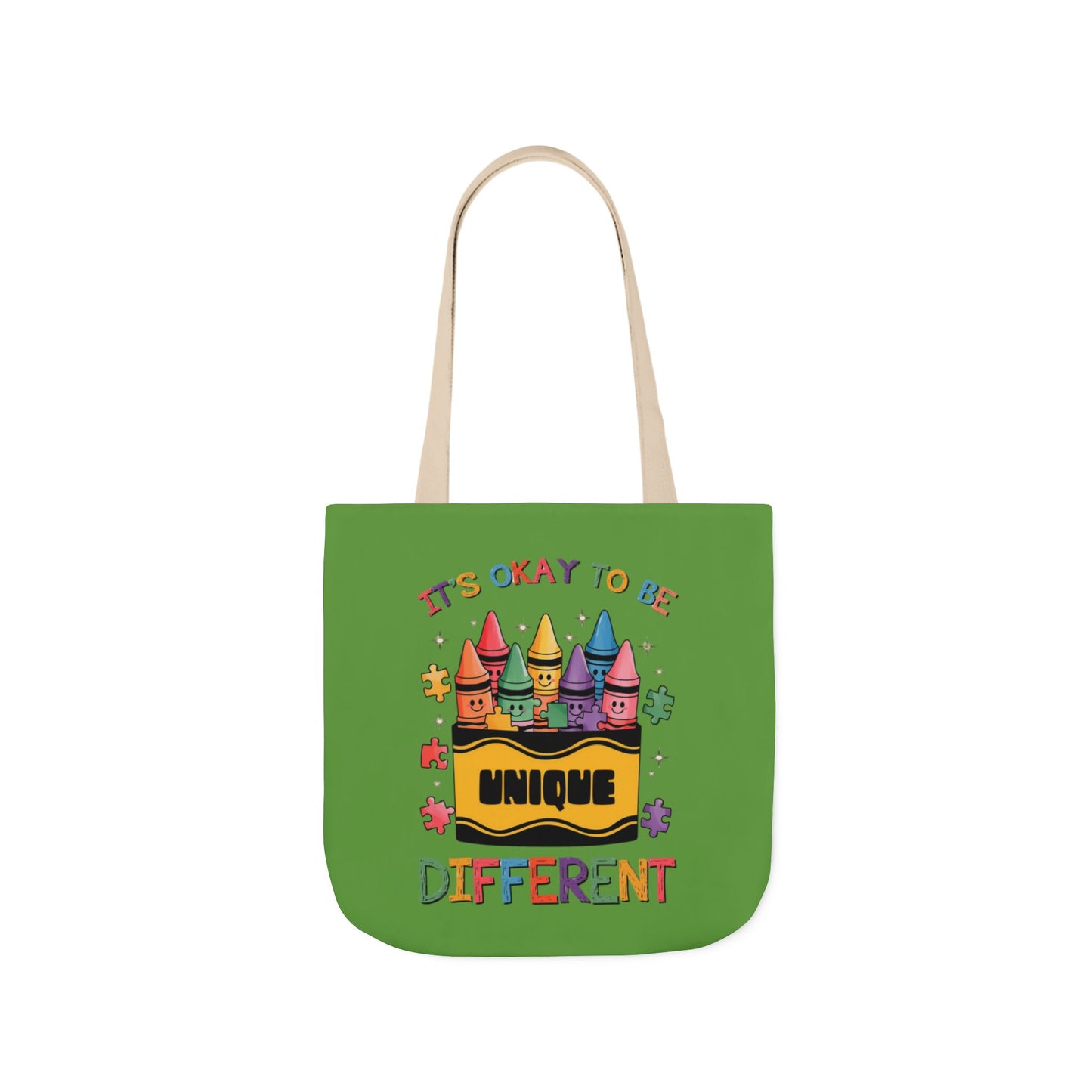 Autism Awareness & Pride Collection Unique Canvas Tote Bag with Colorful Castle Design