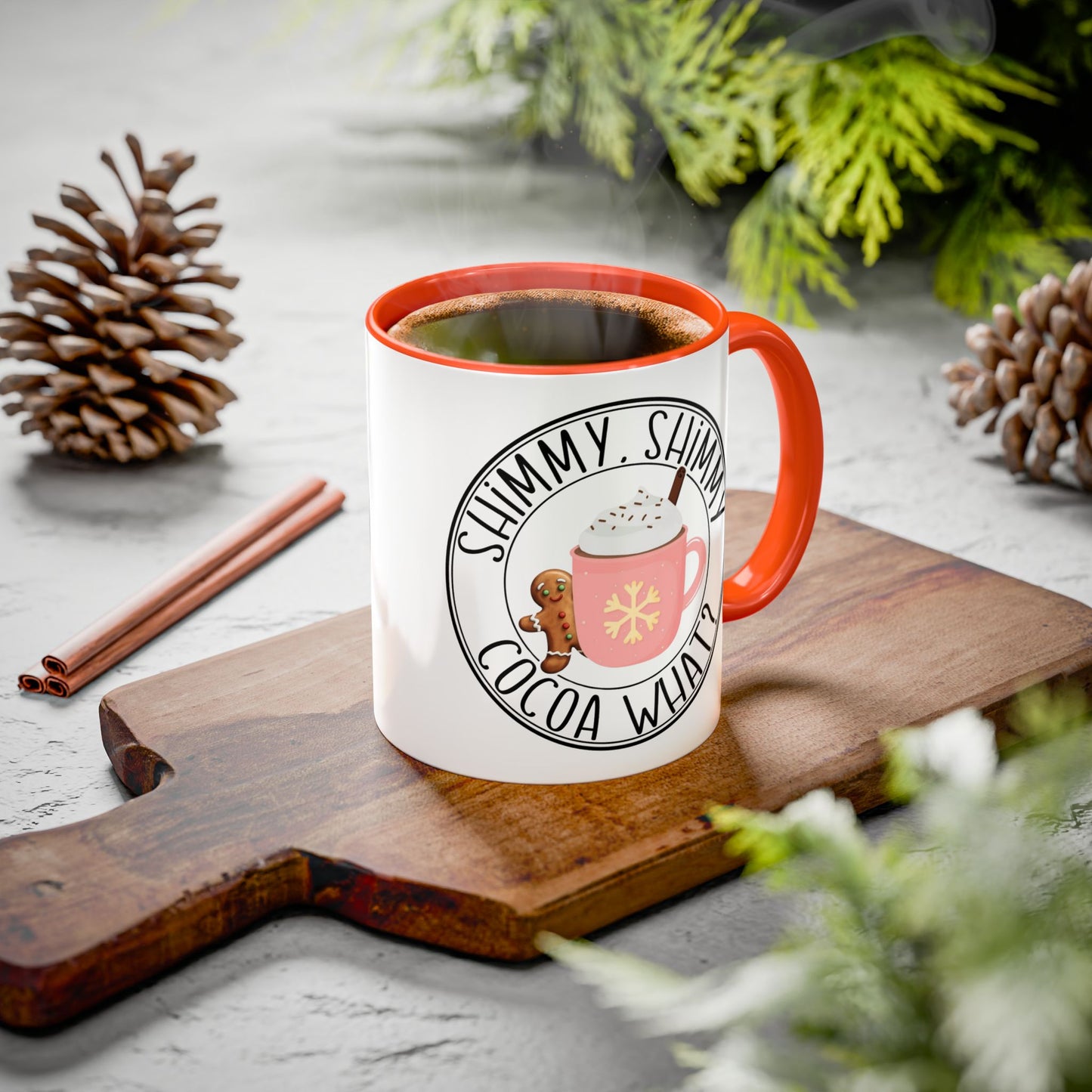 Cute Cocoa Mugs with Gingerbread Design Perfect for Winter Holiday CheerBeverage Cup Christmas Design