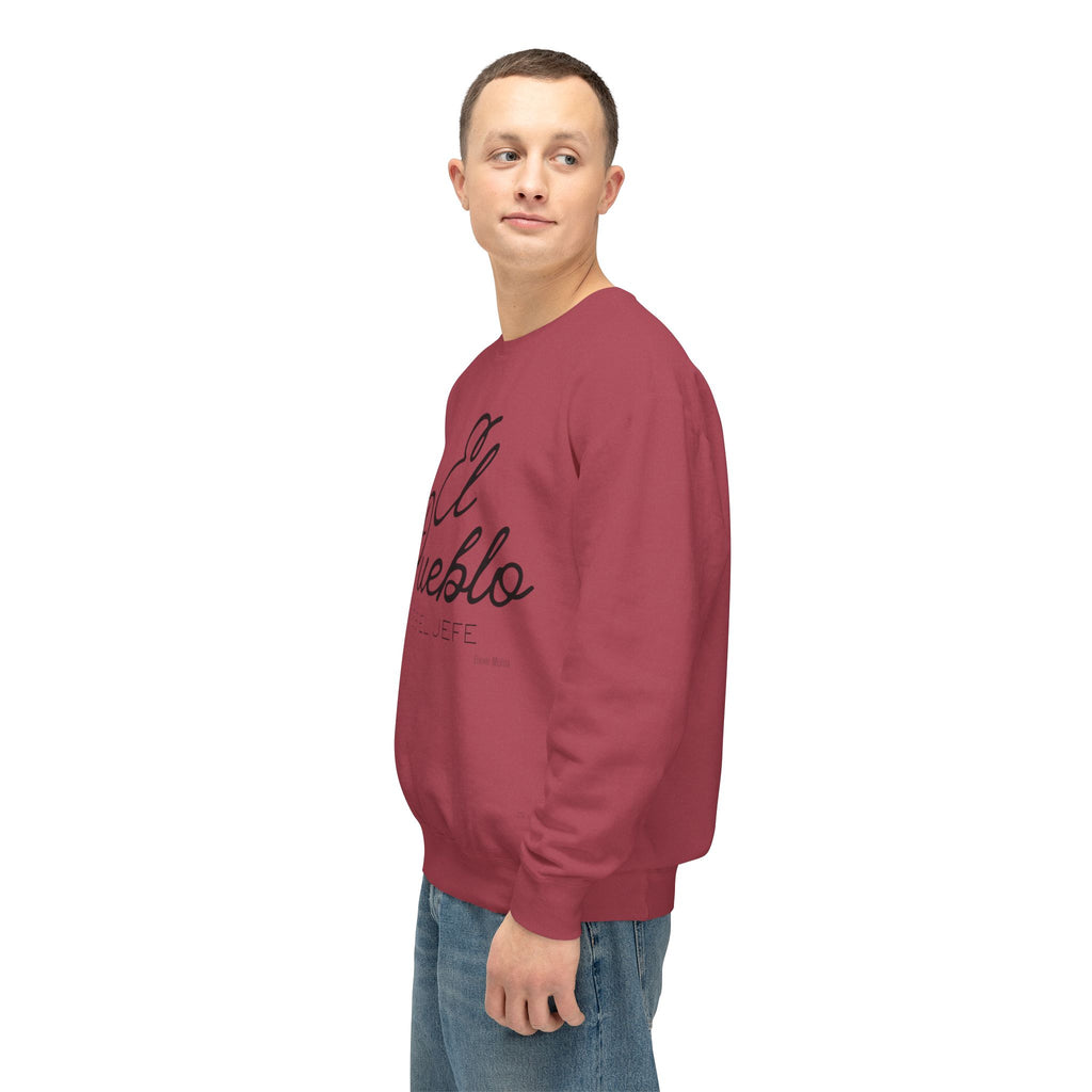 El Pueblo Crewneck Sweatshirt — "El Pueblo es el Jefe" Script Pullover