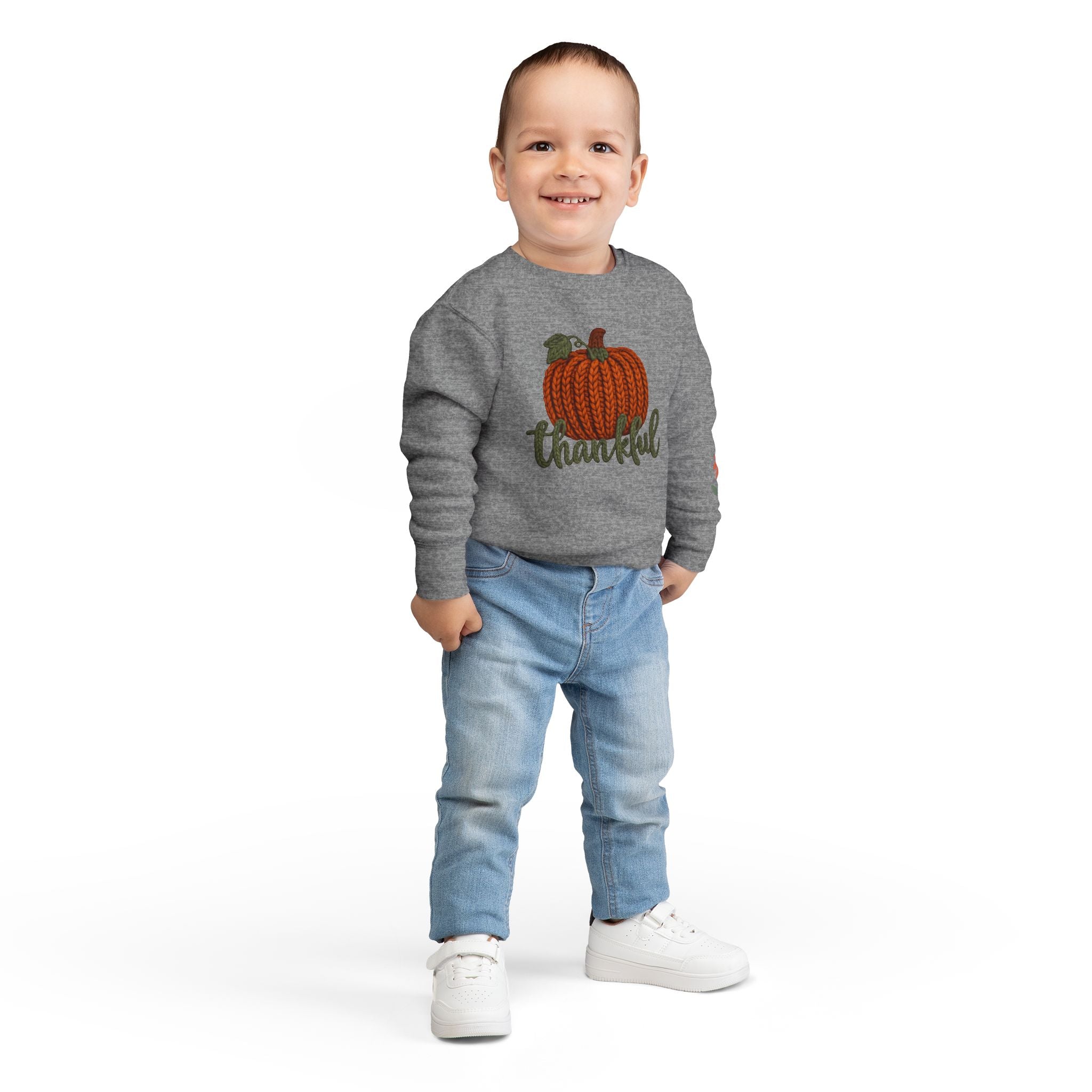 Toddler Sweatshirt  "Thankful" Pumpkin Fall Pullover