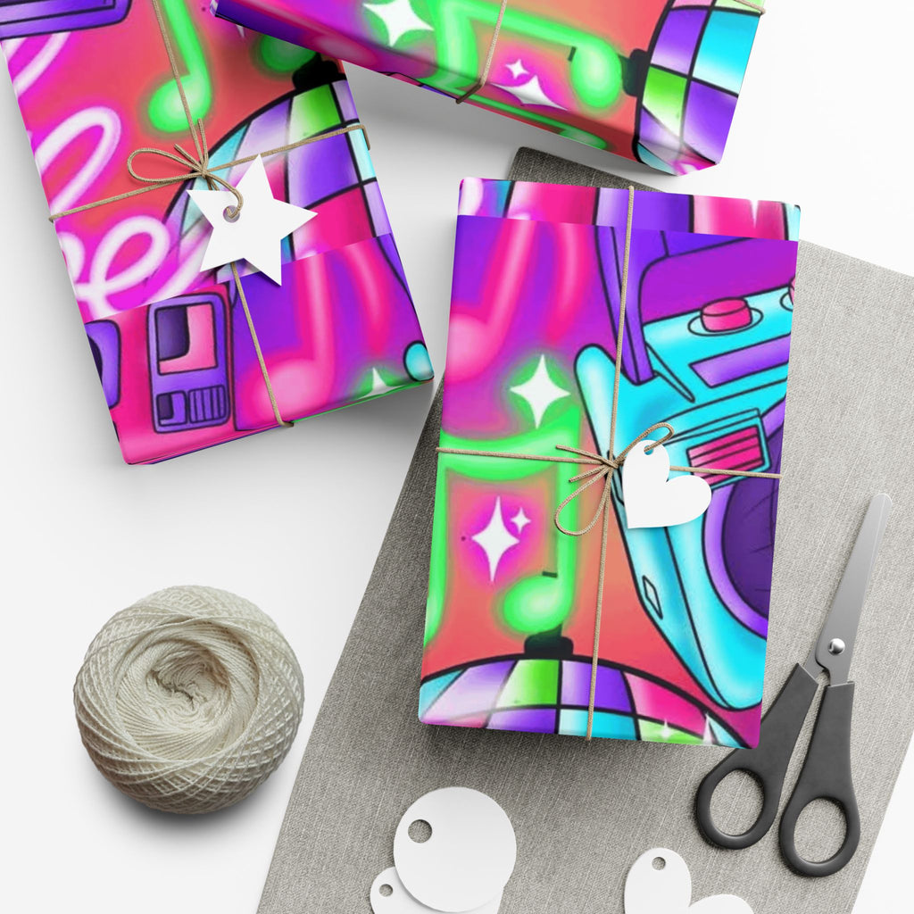 Vibrant Gift Wrap Paper for Special Occasions Whimsical Holiday Gift Wrap Christmas Paper Roll Fun & Unique Gift Packaging