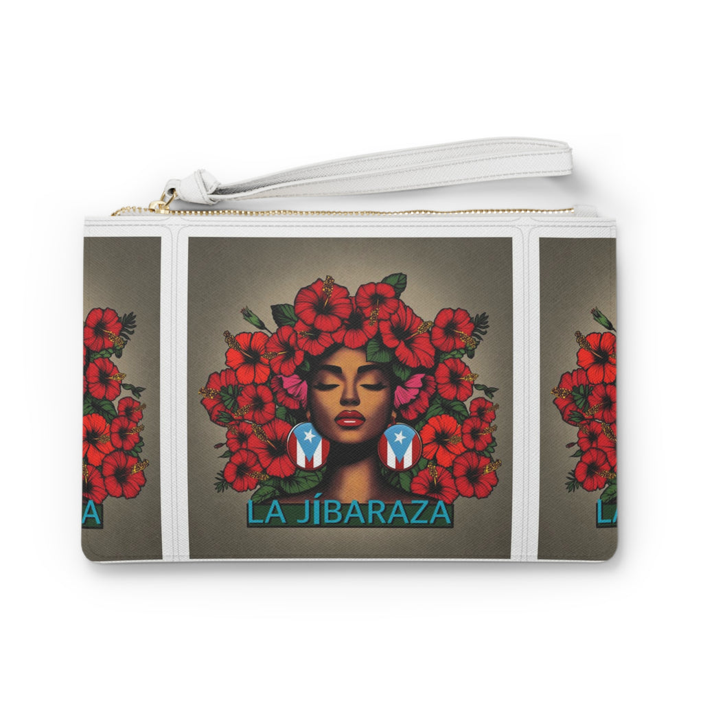Puerto Rico, holidays, motivation. Clutch  La Jíbaraza Floral Puerto Rican Pride Clutch