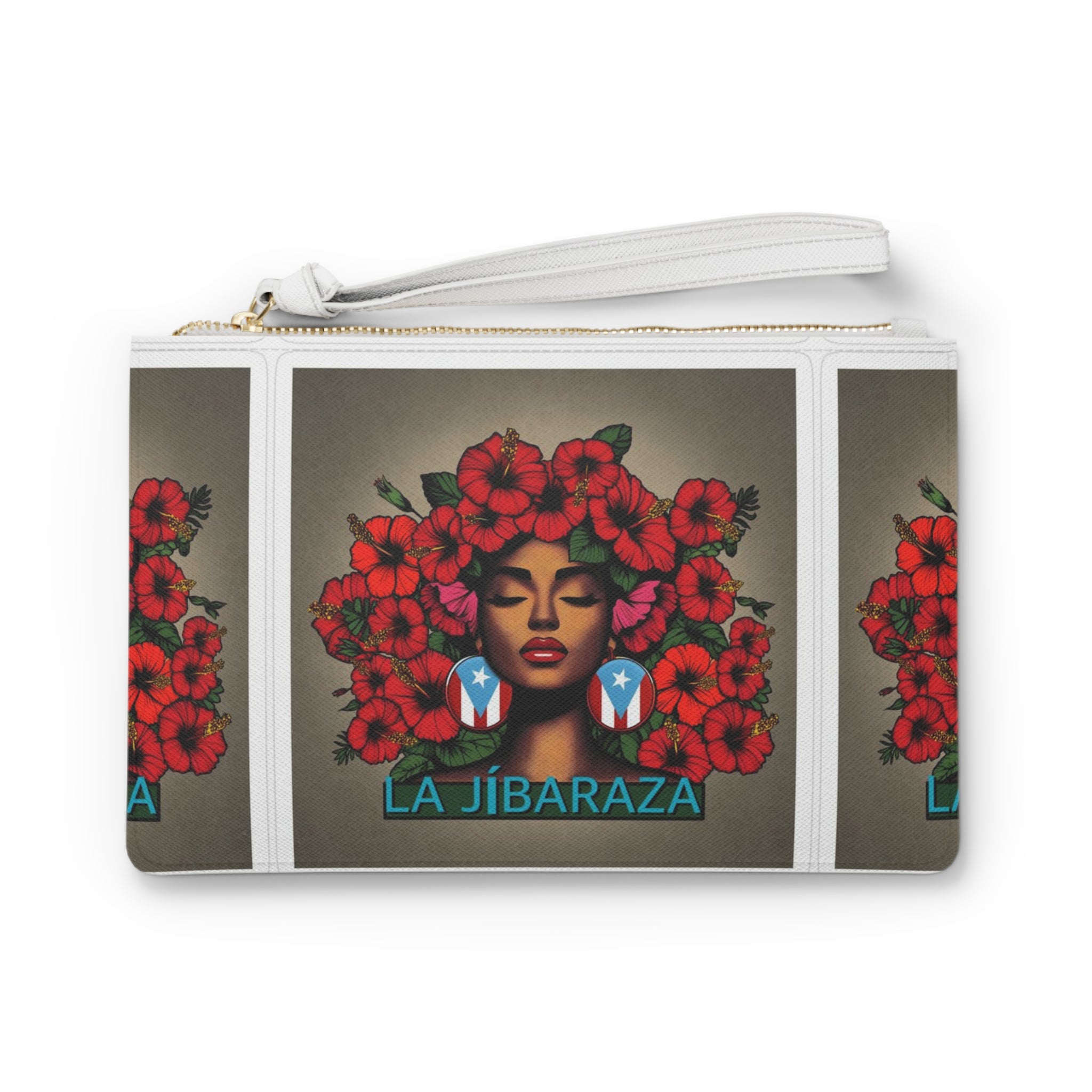 Puerto Rico, holidays, motivation. Clutch  La Jíbaraza Floral Puerto Rican Pride Clutch