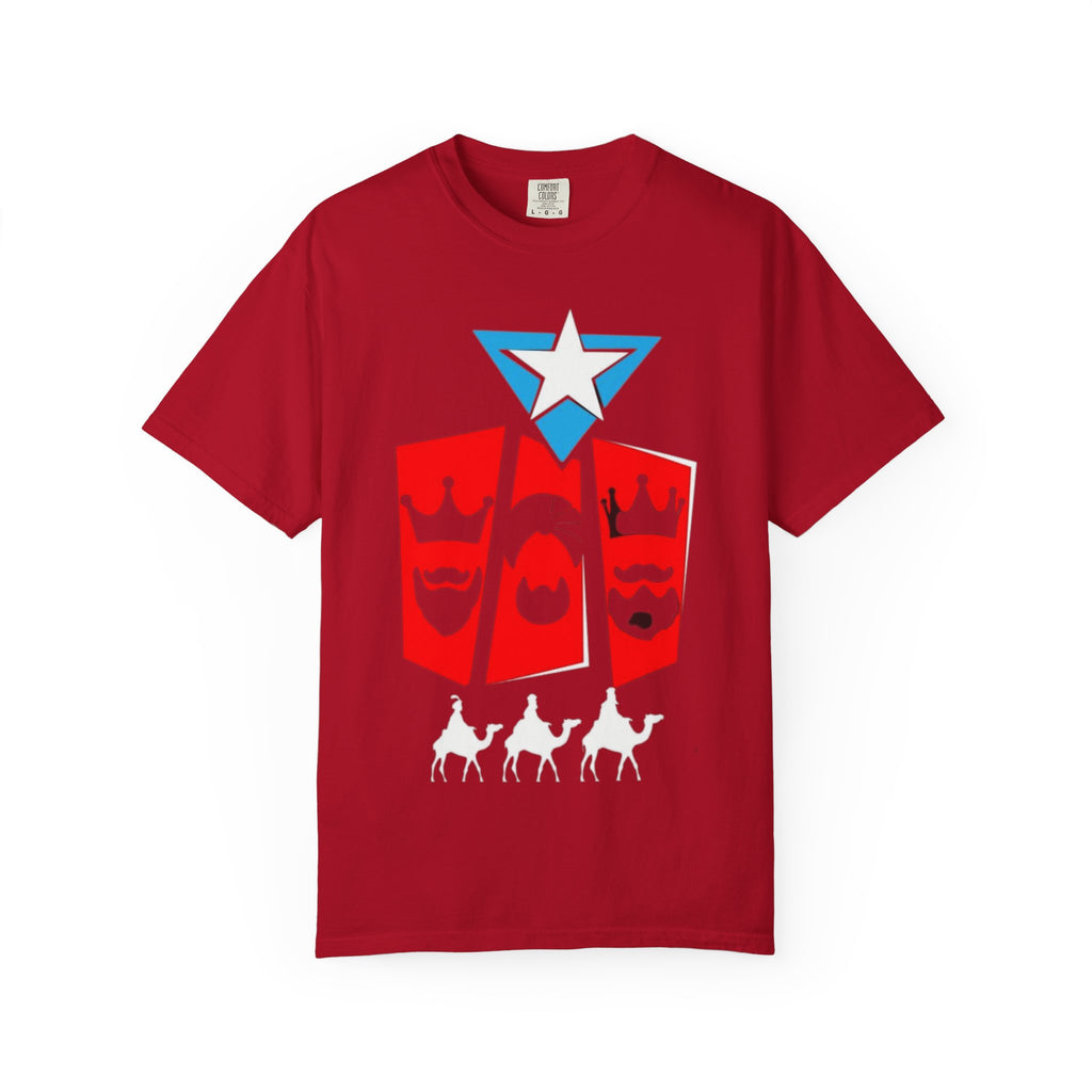 The Three Kings T-Shirt — Puerto Rican Three Kings Graphic Tee (Star & Crown Silhouettes)