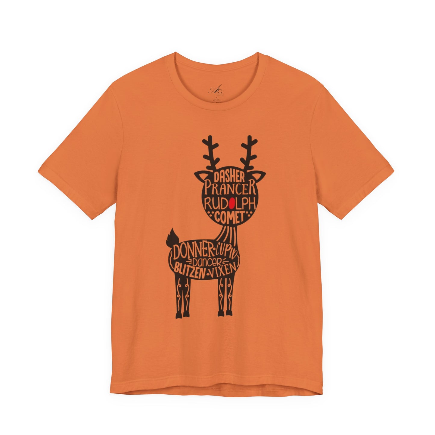 Christmas Reindeer Graphic Tee - Unisex Jersey Short Sleeve Shirt