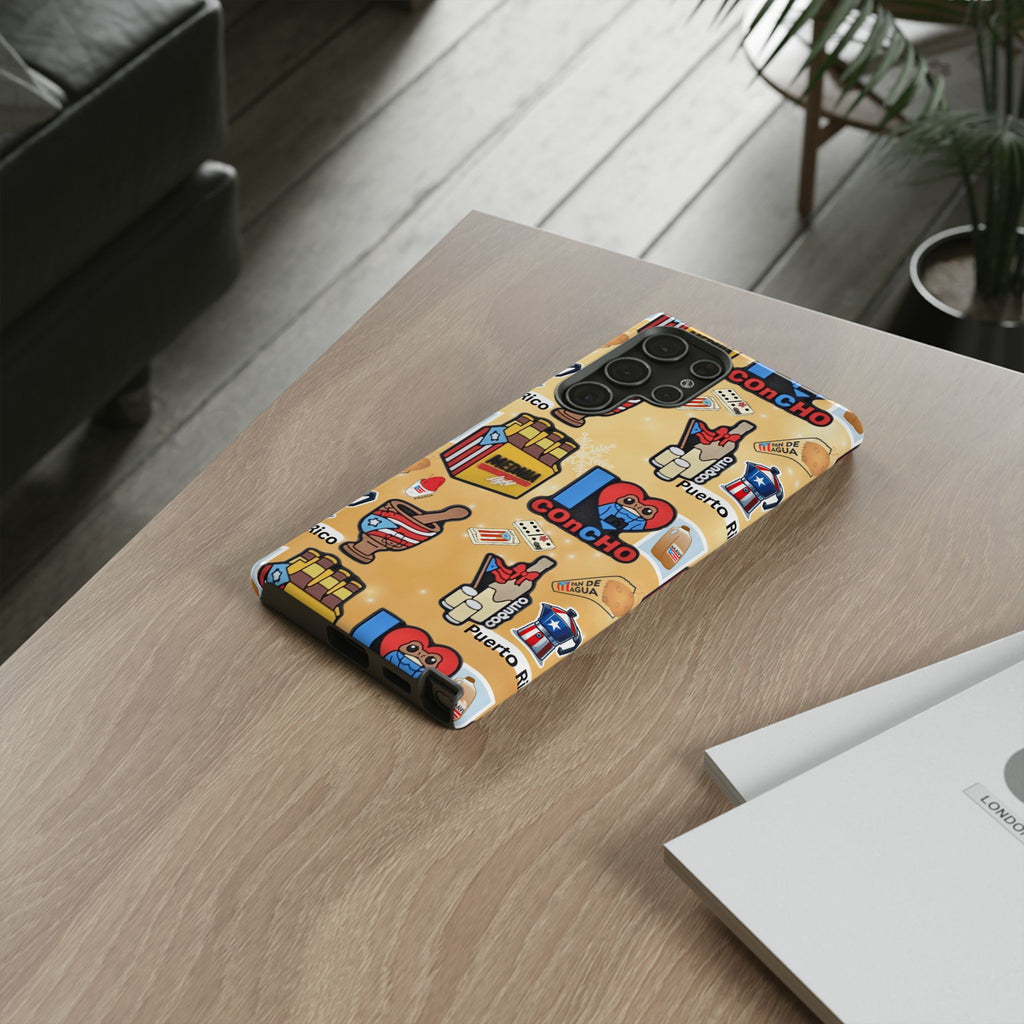 Puerto Rico Sticker Collage Tough Case  ‘I  Concho’ Pattern Phone Case