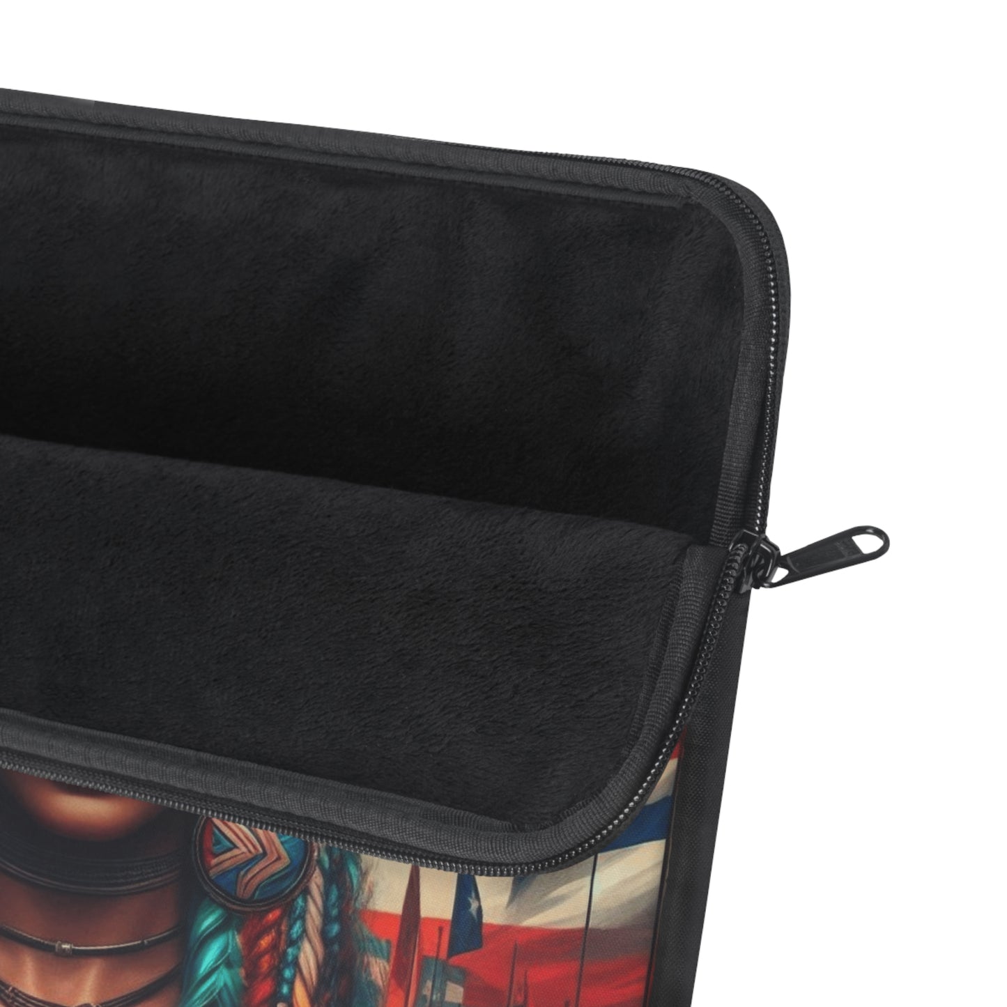 Puerto Rican Pride Laptop Sleeve — Floral Headdress & Flag Artwork