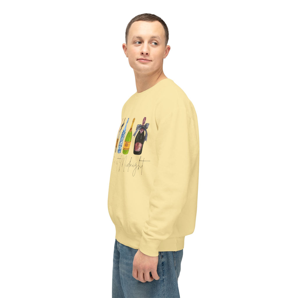 Champagne Bottles Crewneck Sweatshirt  Celebratory Bubbly Graphic