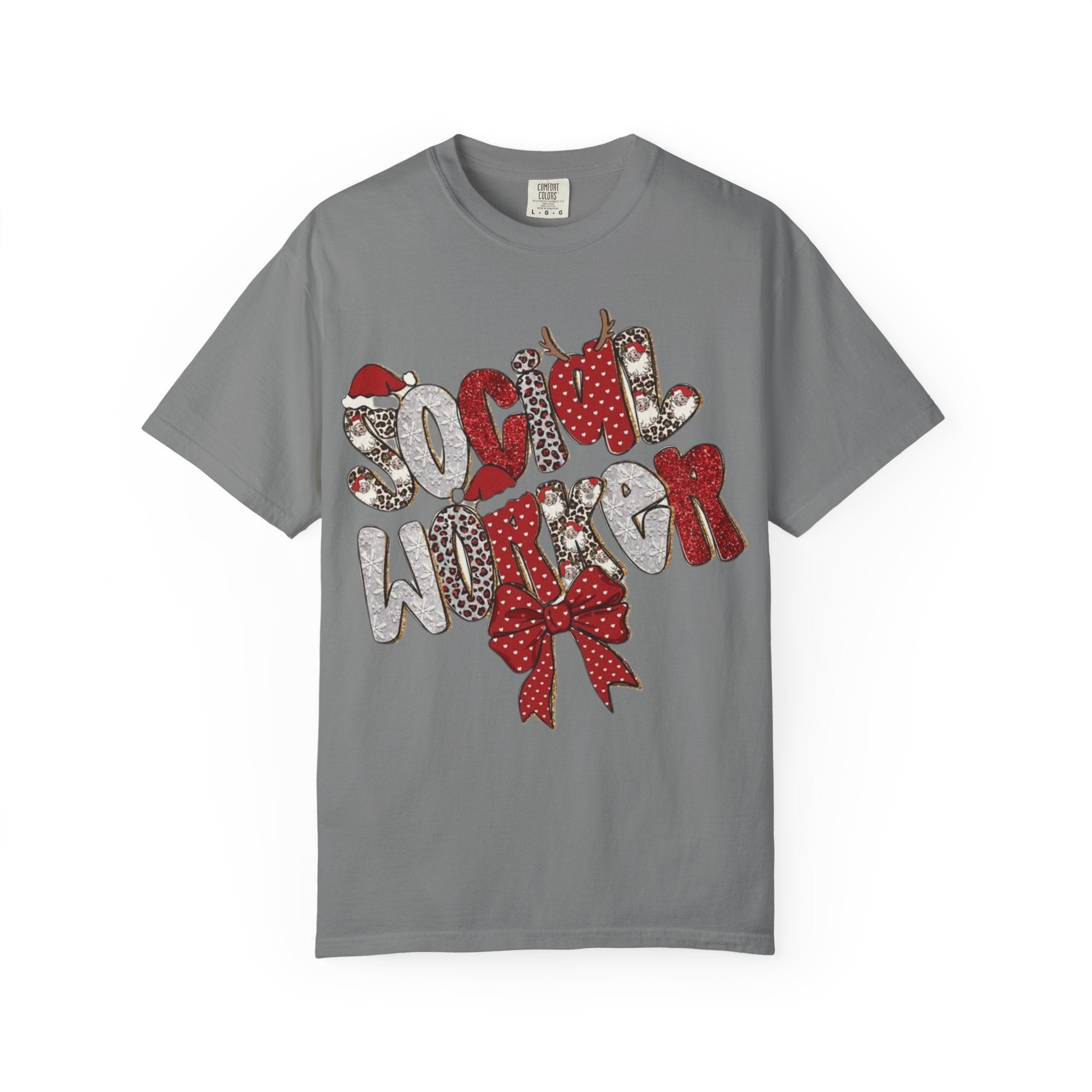 Social Worker Christmas T-Shirt  Festive Holiday Graphic Tee