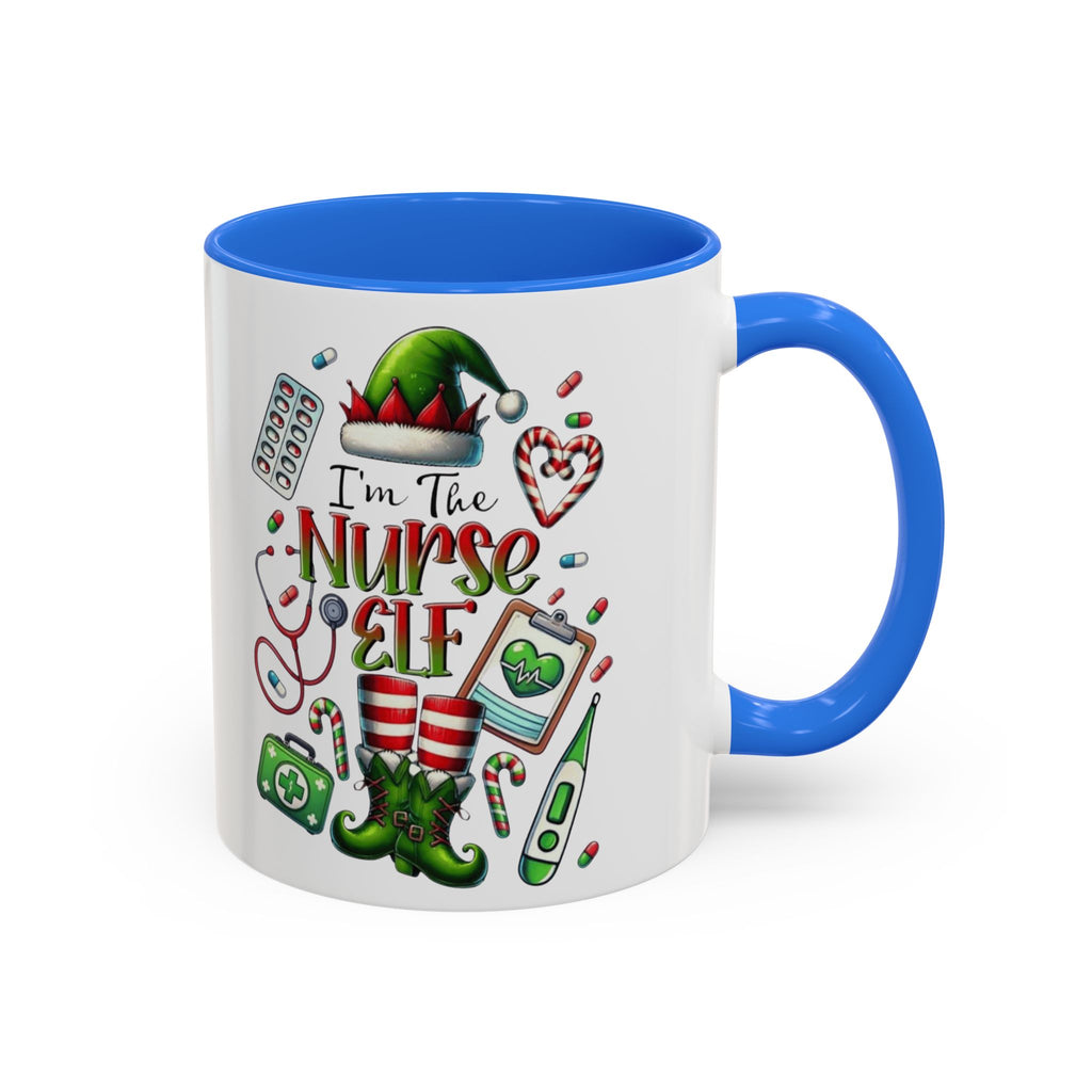 Nurse Elf Coffee Mug — Christmas Medical Holiday Gift (11oz & 15oz) Medical Christmas Mug